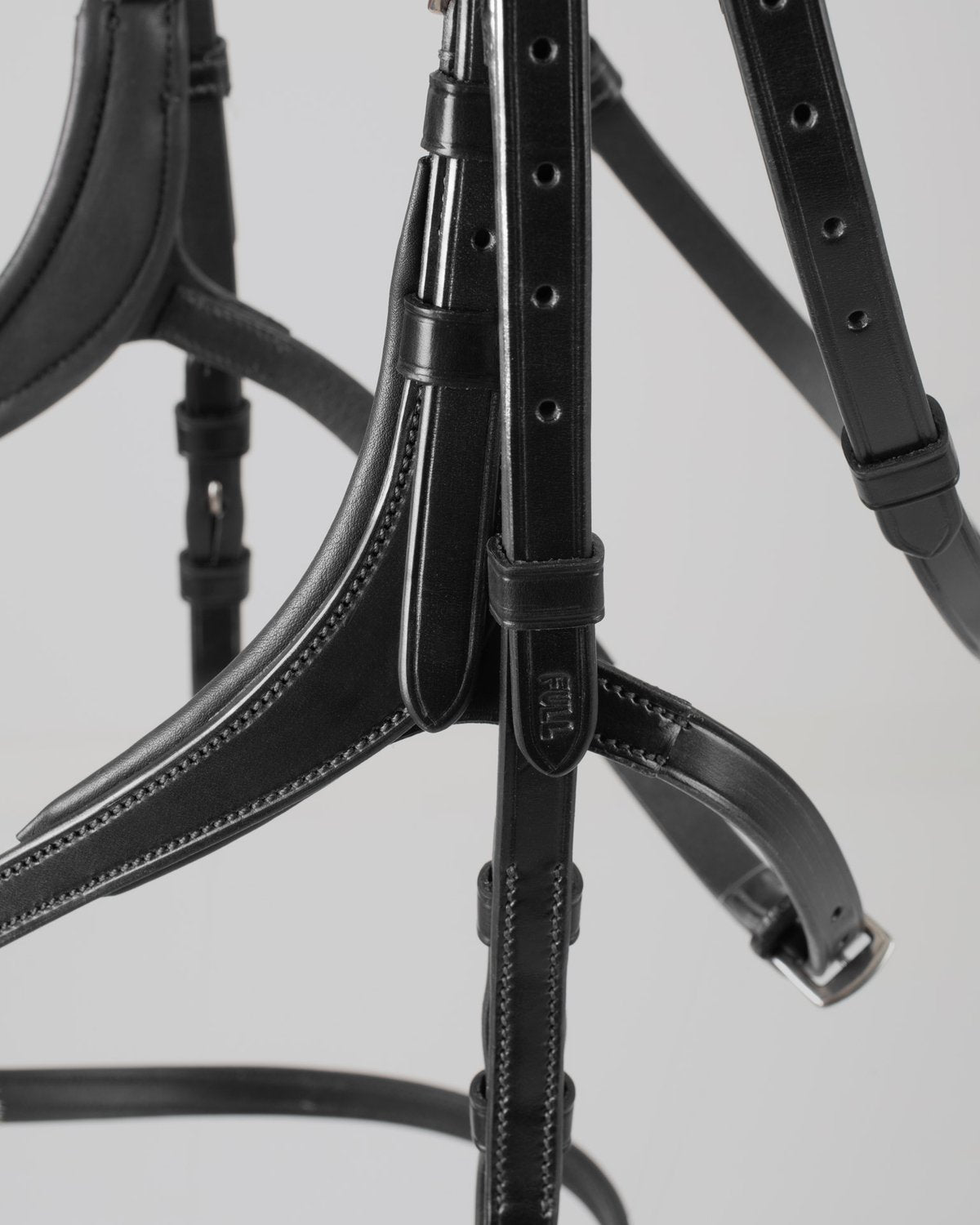 PREMIER EQUINE Glorioso Black Grackle Bridle: Italian Leather, Anatomical Horse Bridle, Padded Comfort