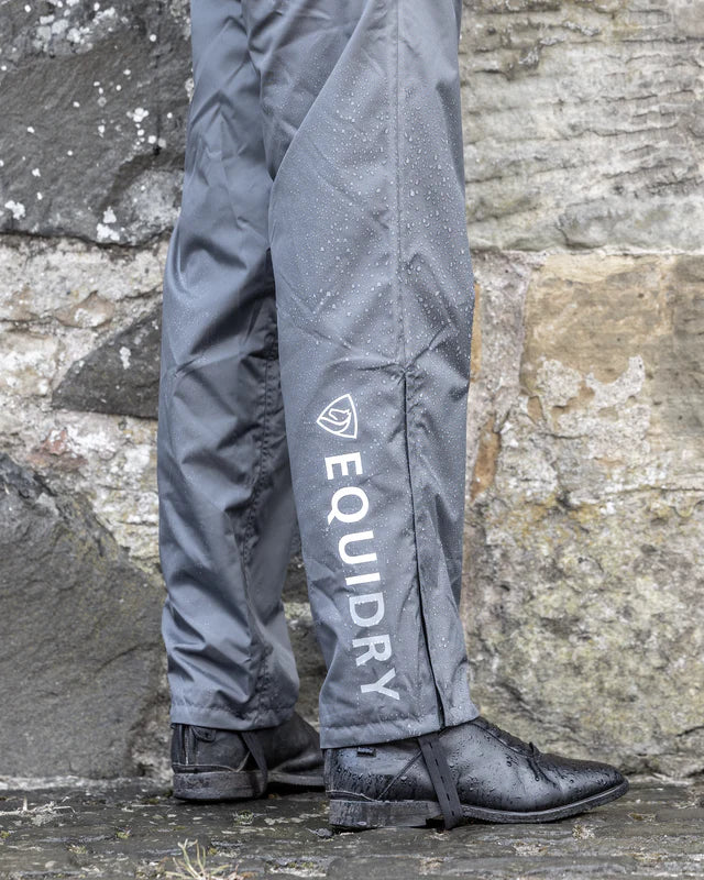 EQUIDRY Waterproof Trousers Fleece Lined Men's Grey