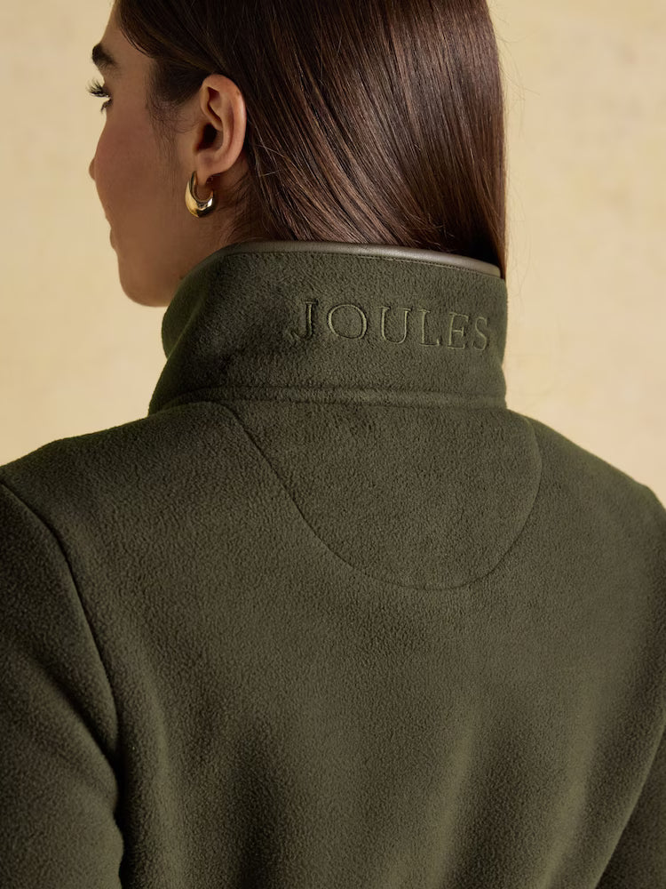 Joules Heritage Green Longline Zip Through Fleece
