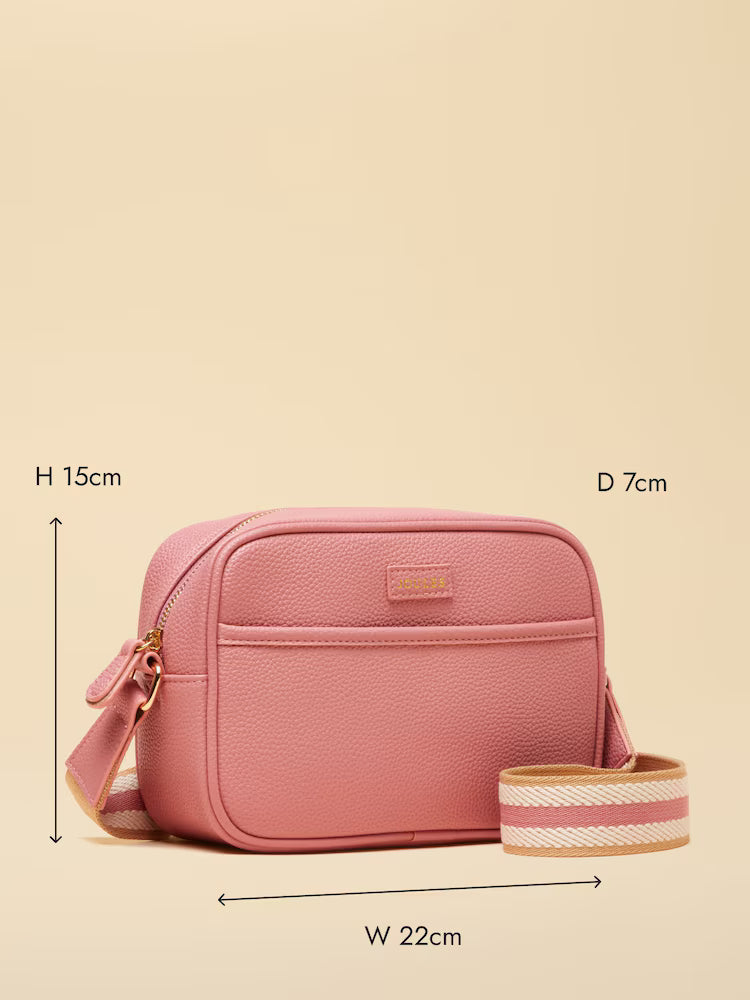 Joules Trent Pink Cross Body Bag with Adjustable Thick Strap