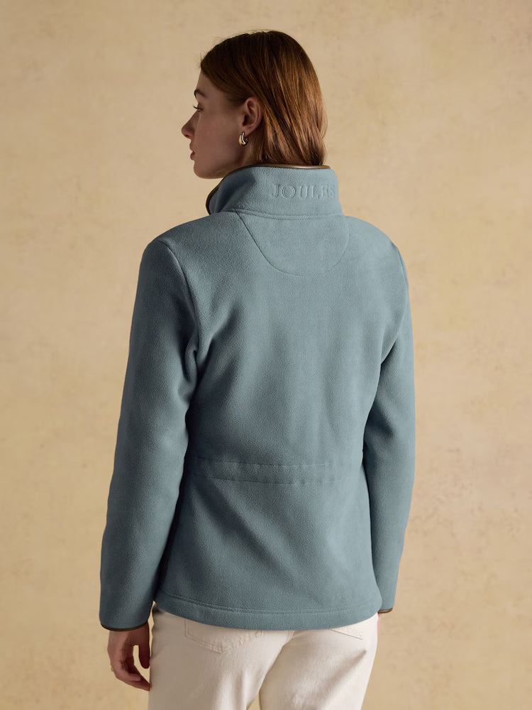 Joules Heritage Chambray Blue Regular Zip Up Polar Fleece