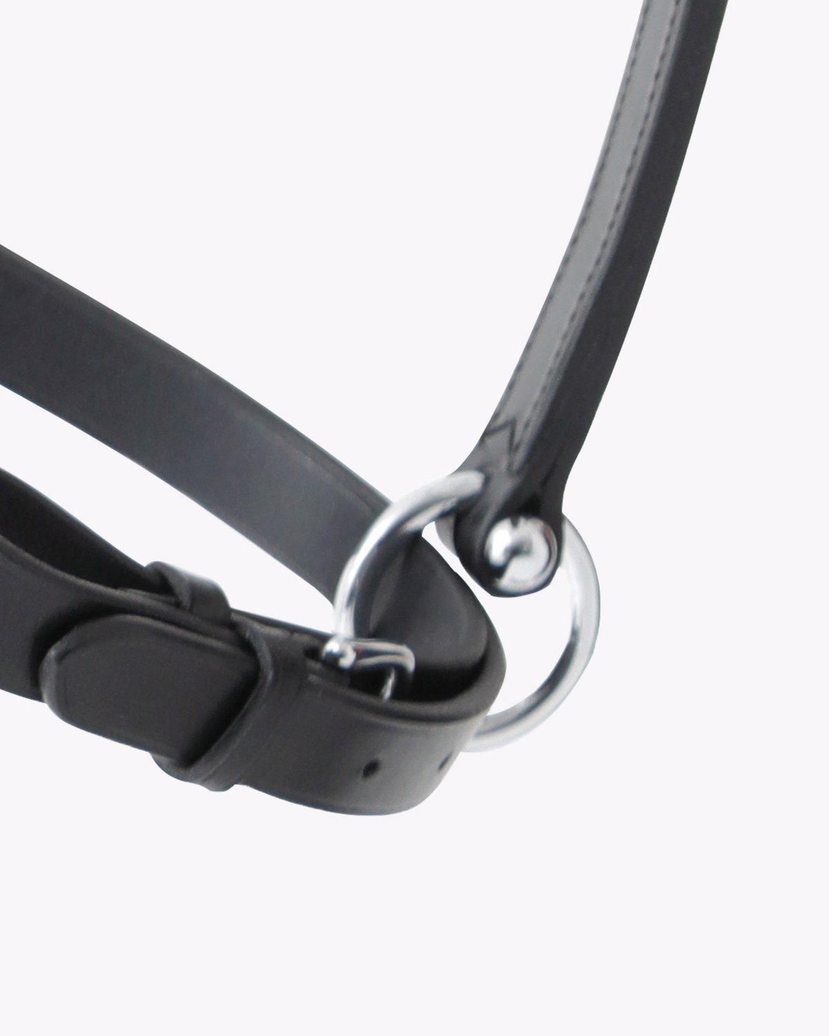 Premier Equine Black Rolled Anatomic Leather Head Collar | Equine Halter