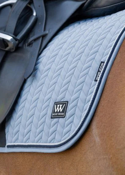 Woof Wear Herringbone Dressage Saddle Pad - Steel Blue: Premium Equine Gear for Optimal Comfort and Performance