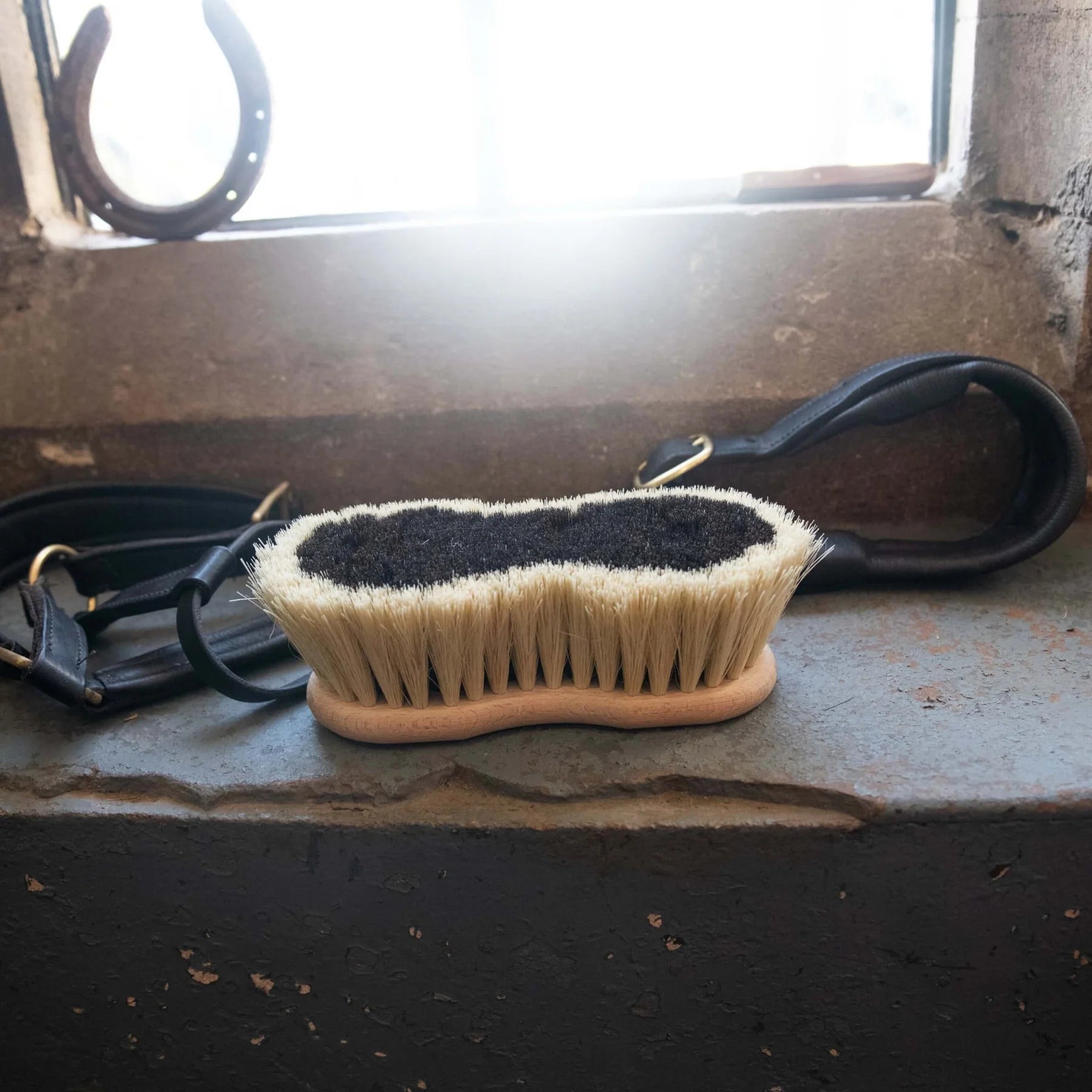 Borstiq Shaped Mex Soft Horse Grooming Brush at Equiflair - Gentle Horse Care Tool