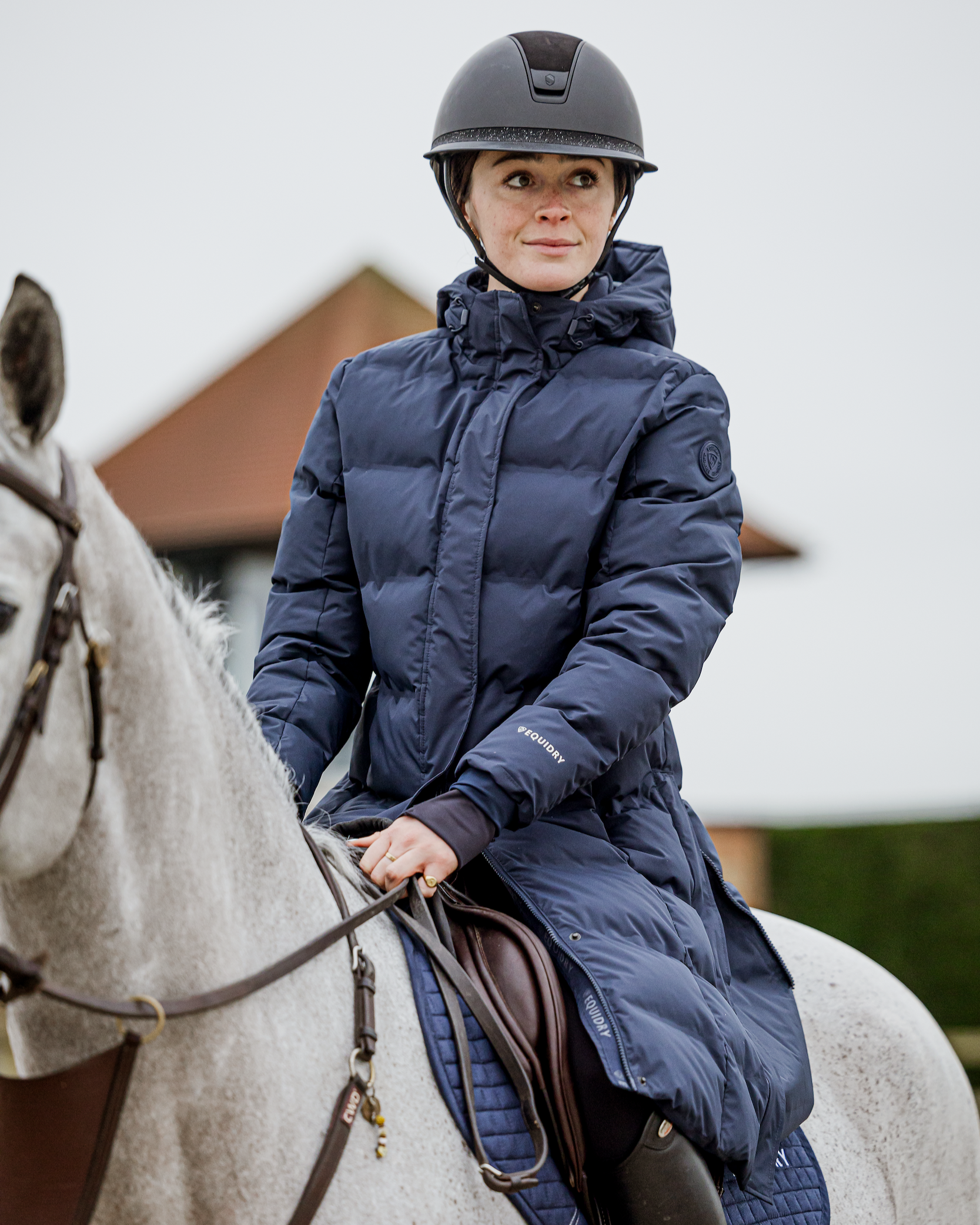 EQUIDRY Thora Waterproof Riding Puffer Women's Navy