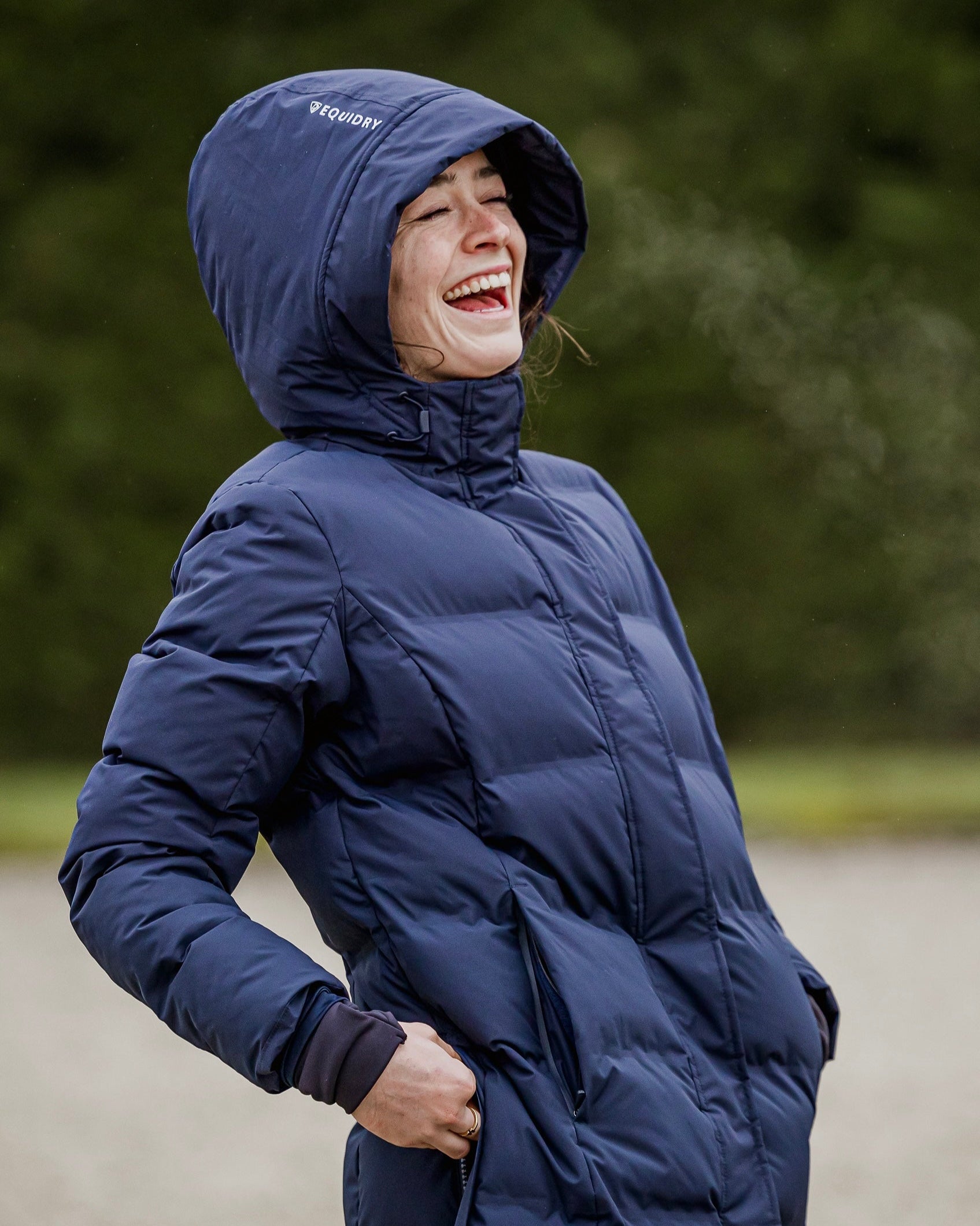 EQUIDRY Thora Waterproof Riding Puffer Women's Navy