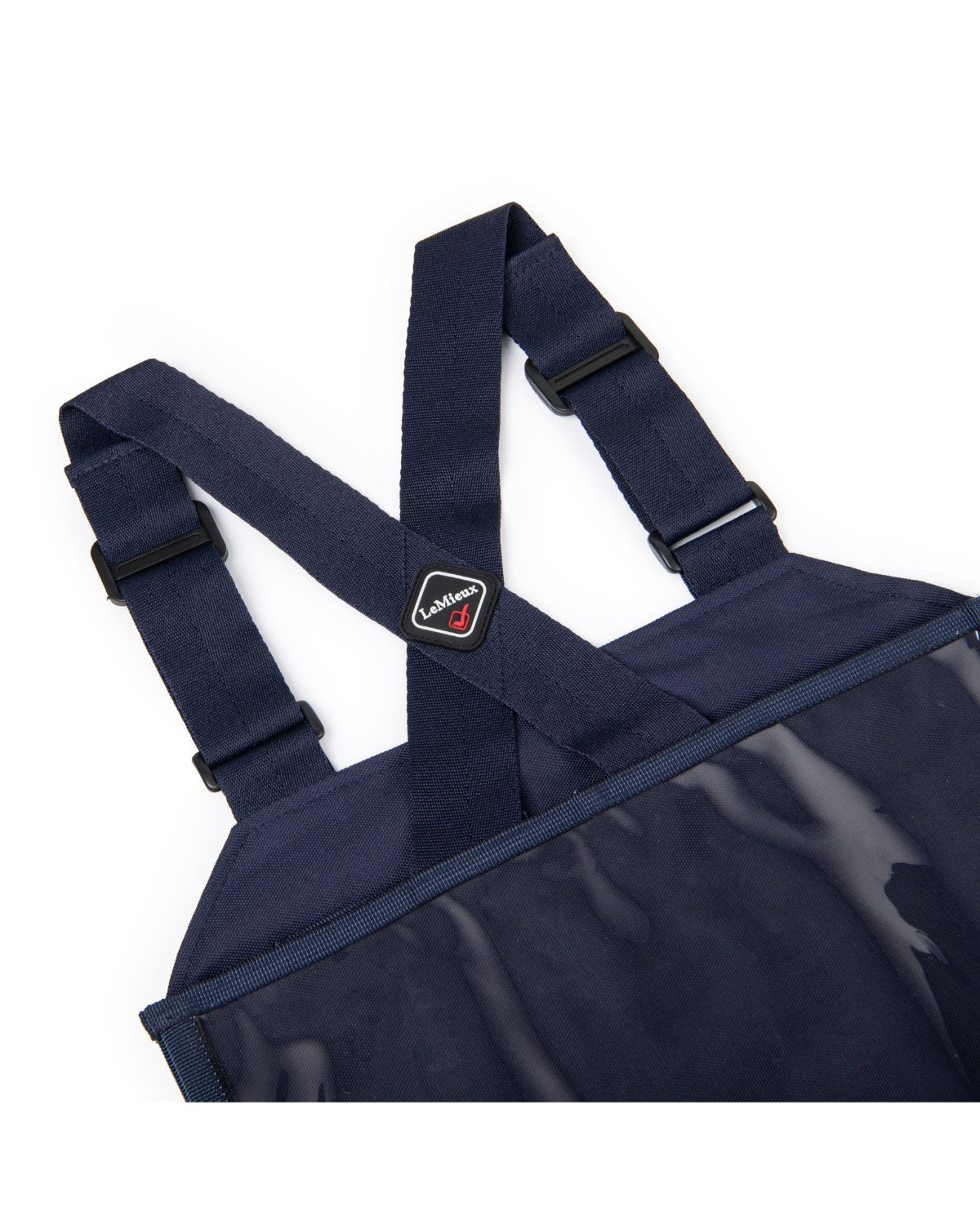 LeMieux Eventing Bib - Navy Blue with Adjustable Straps and Clear Number Pockets for Horse Riding Competitions