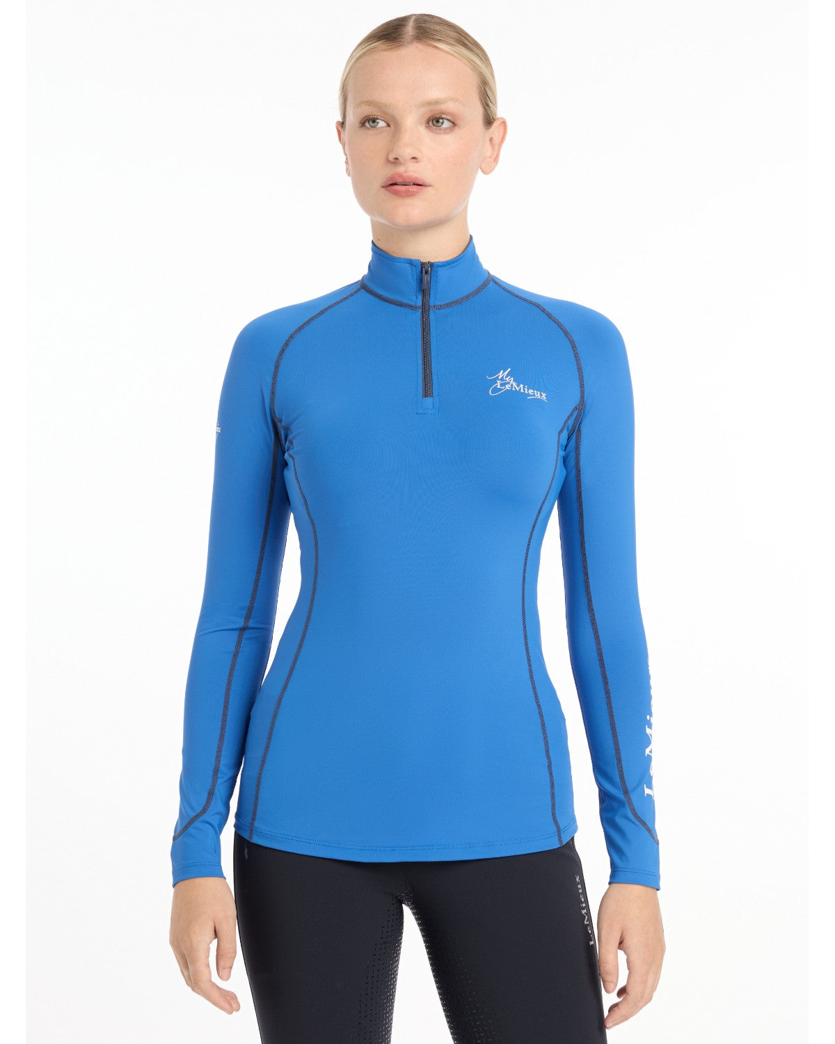 LeMieux Benetton Blue Base Layer Riding Top - Long Sleeve Equestrian Apparel for Women | Equiflair Saddlery