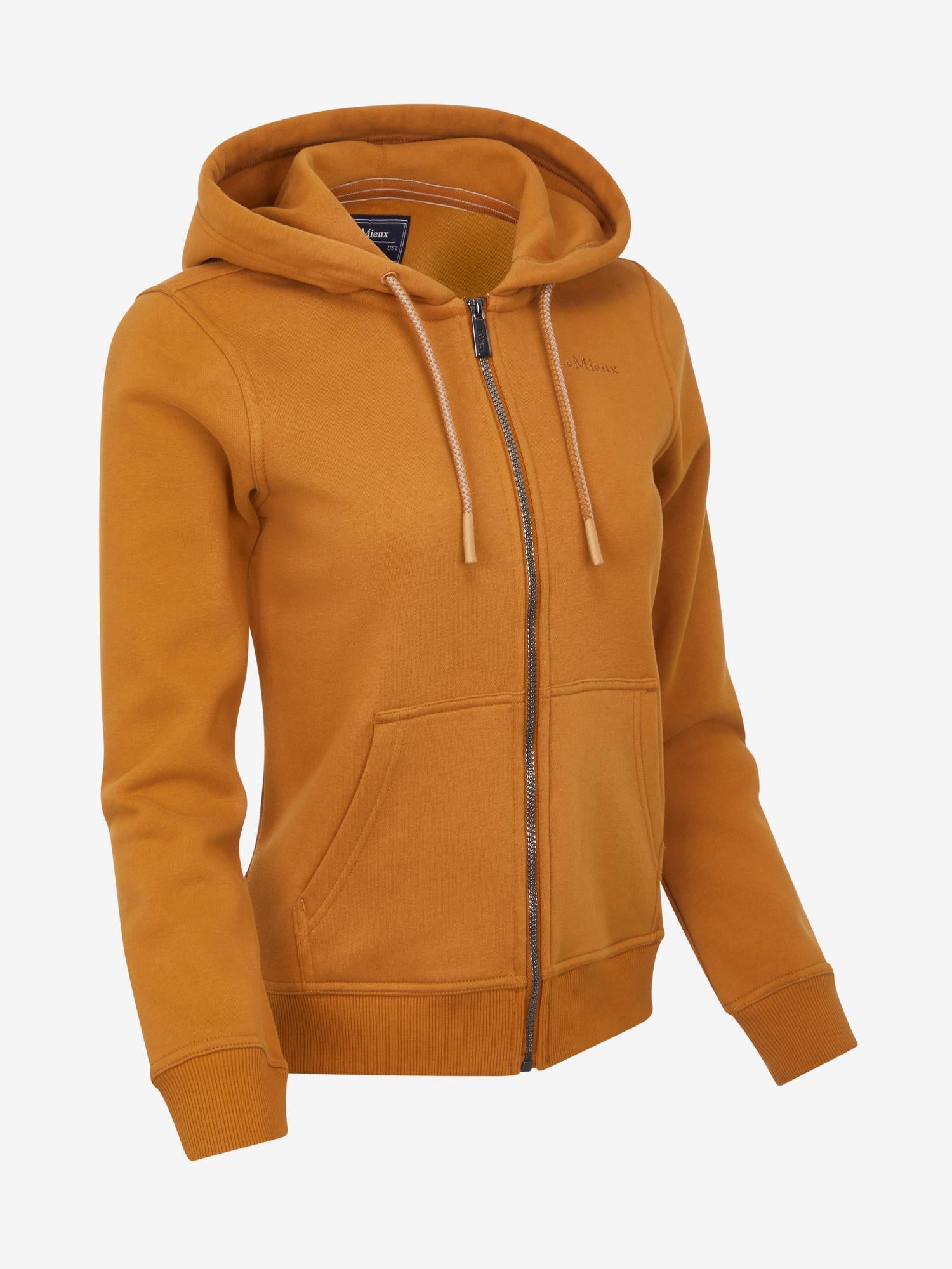 LEMIEUX Elle Zip Through Hoodie - Ginger. Womens Equestrian Clothing by Equiflair. Luxury zip hoodie