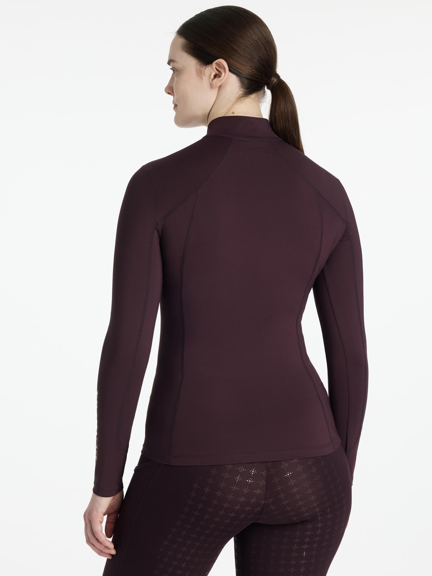 LeMieux Classique Base Layer - Damson - Women's UV50+ Quarter Zip Long Sleeve Riding Top | Equestrian Apparel
