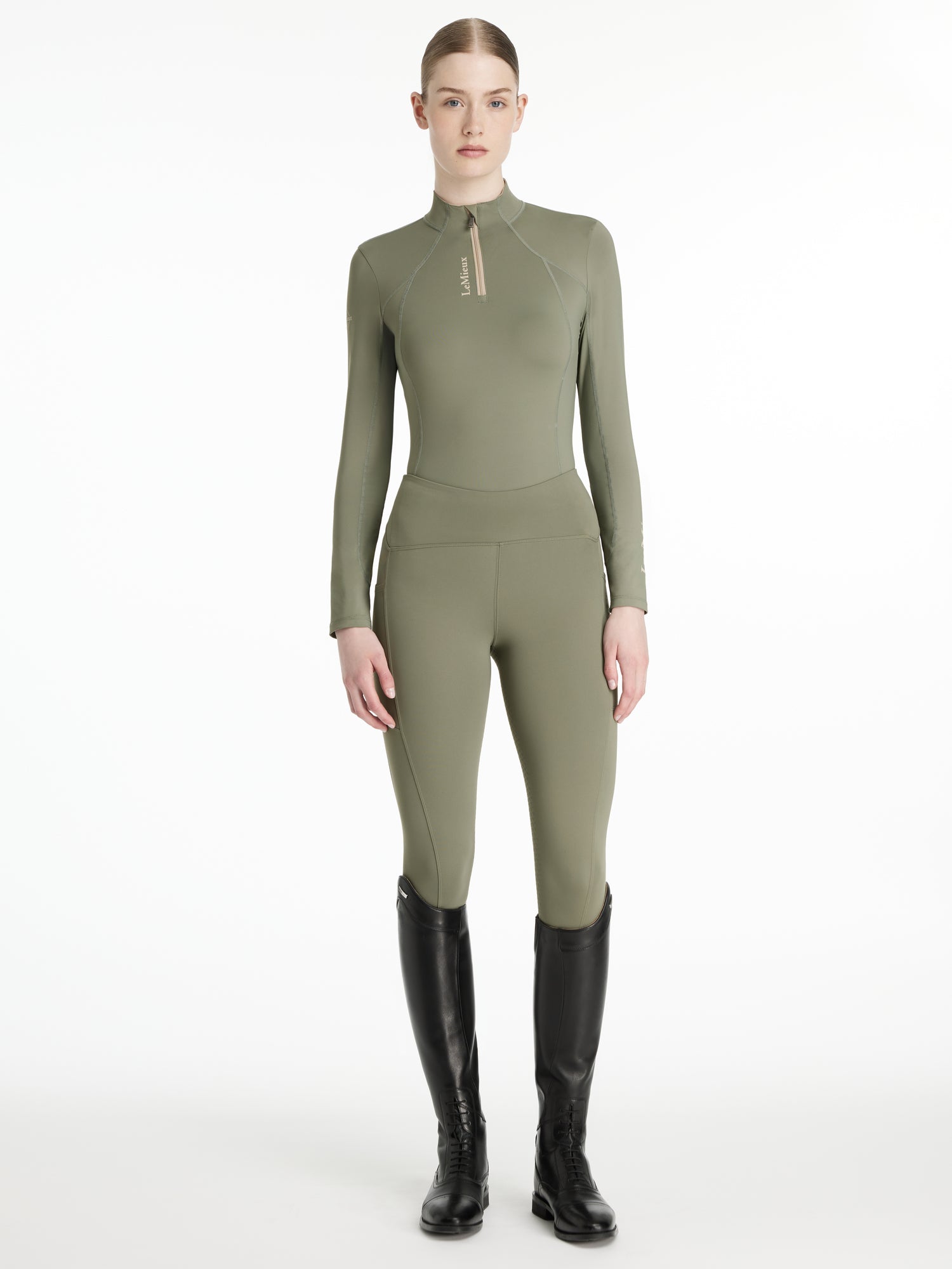 LeMieux Classique Rosemary Base Layer: Women's Equestrian Riding Apparel with Quarter Zip & UV Protection