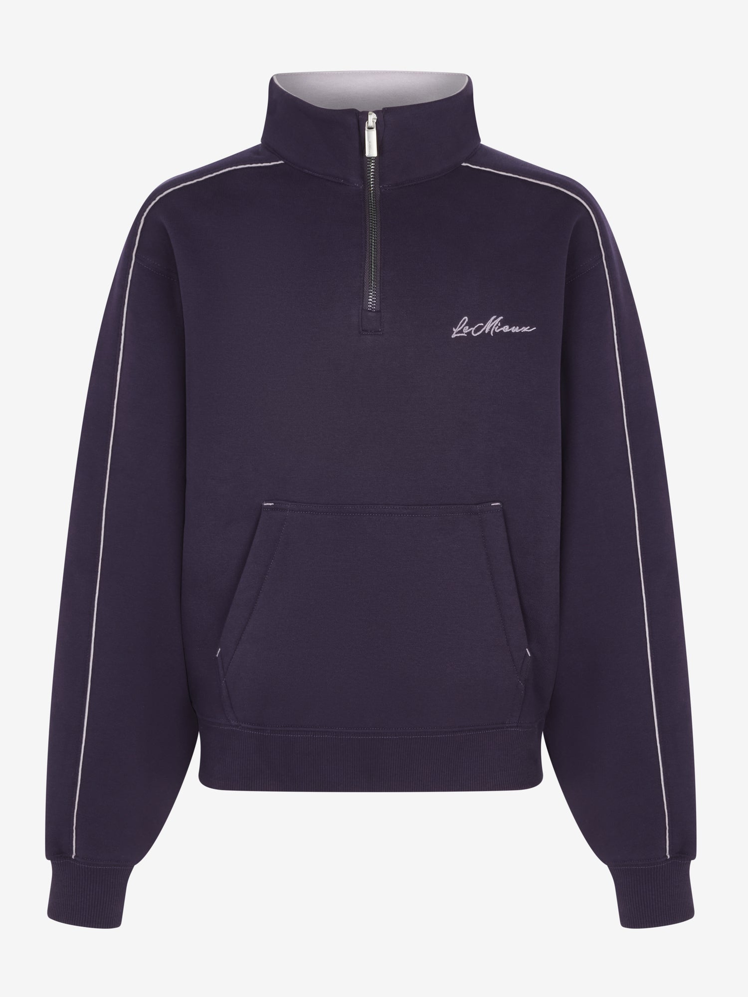 LeMieux Young Rider Kate Quarter Zip Sweatshirt Juniper/Lilac - Youth Equestrian Clothing