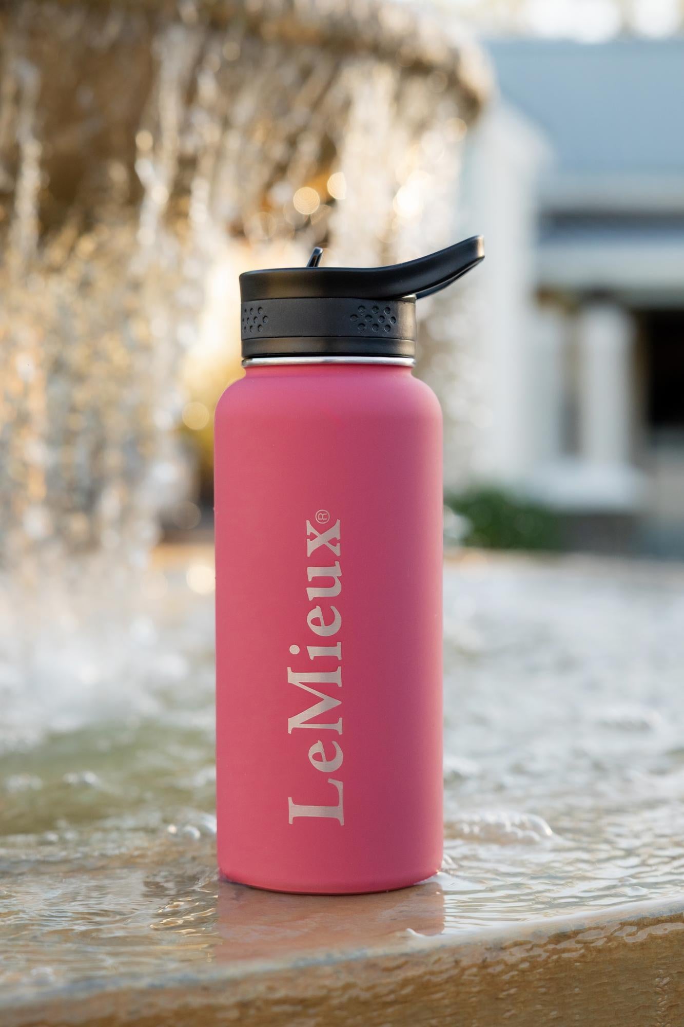 LeMieux Cranberry Water Bottle: Equestrian Hydration - Double Walled Stainless Steel.