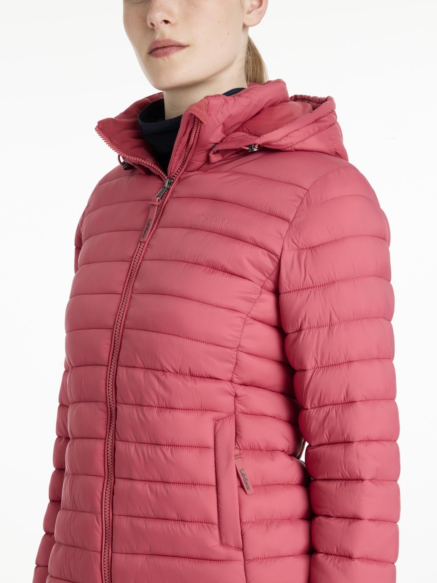 LeMieux Rose Hooded Puffer Jacket Cranberry