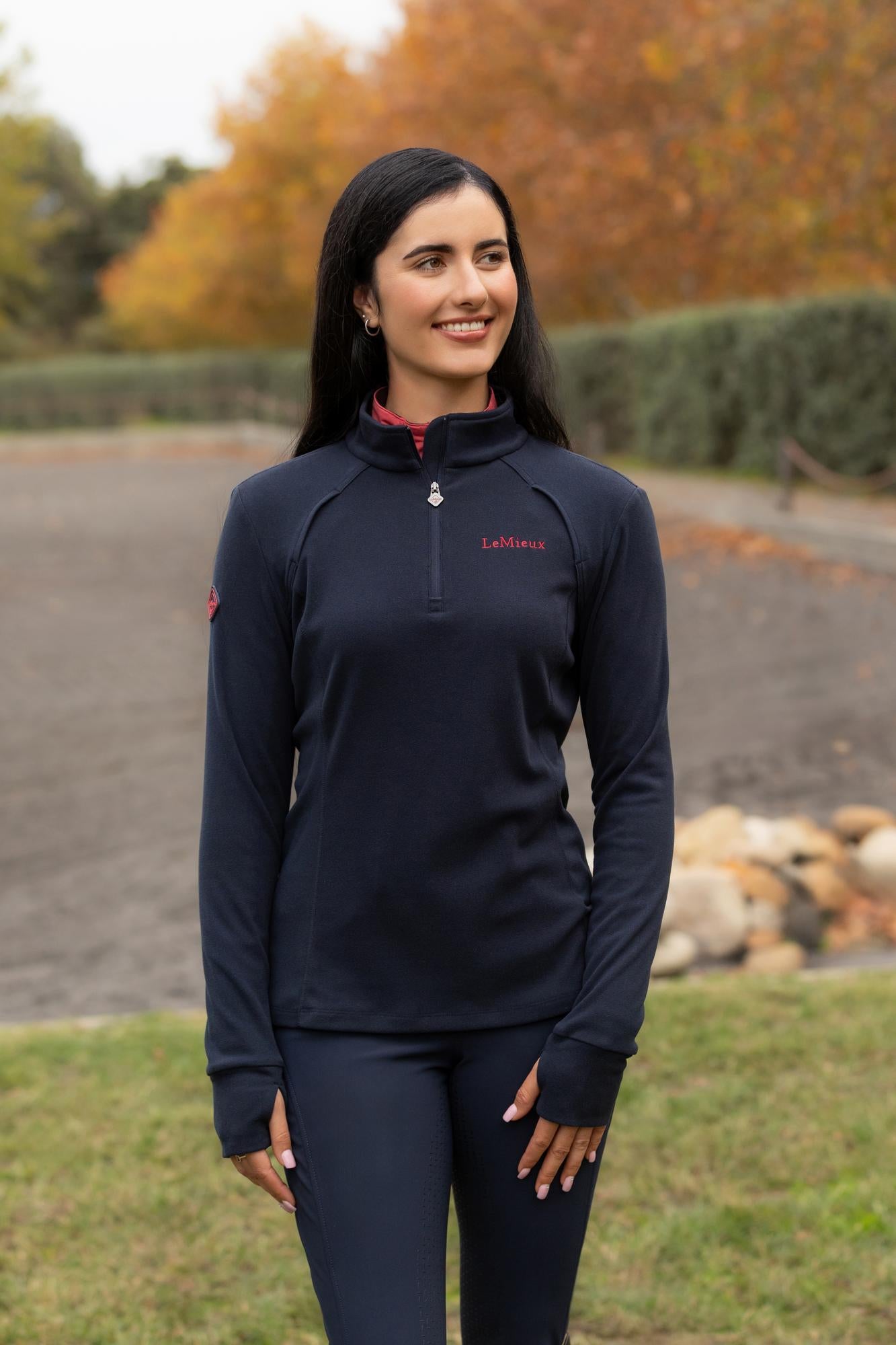 LeMieux Frances Navy Quarter Zip Fleece - Women's Equestrian Athletic Wear - Equiflair