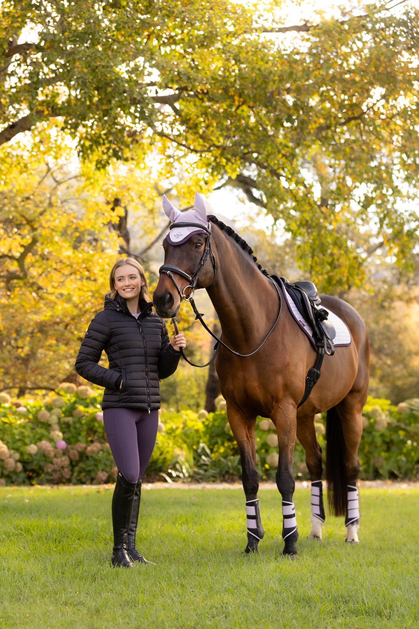 LeMieux Rose Hooded Puffer Jacket Black