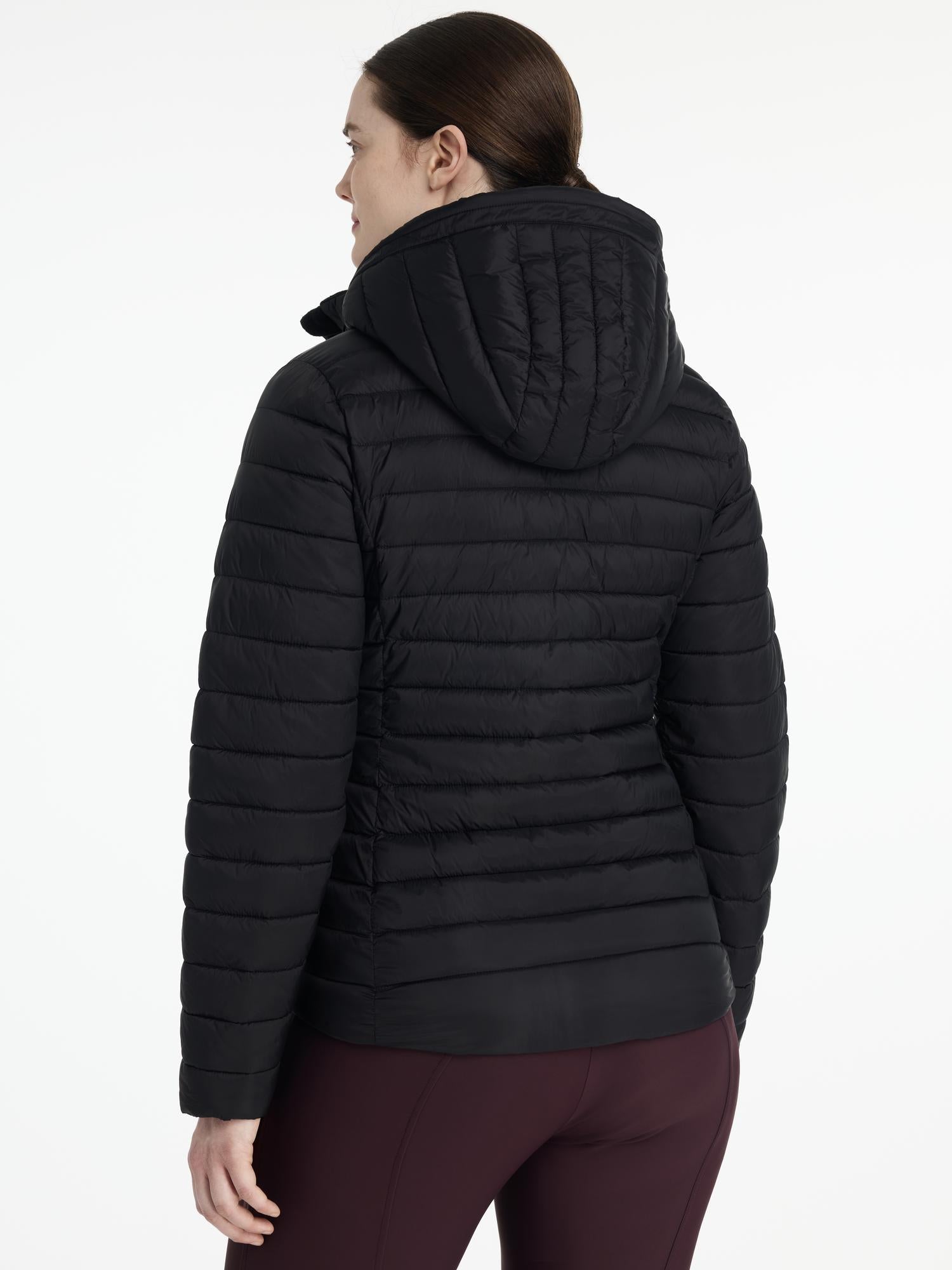 LeMieux Rose Hooded Puffer Jacket Black