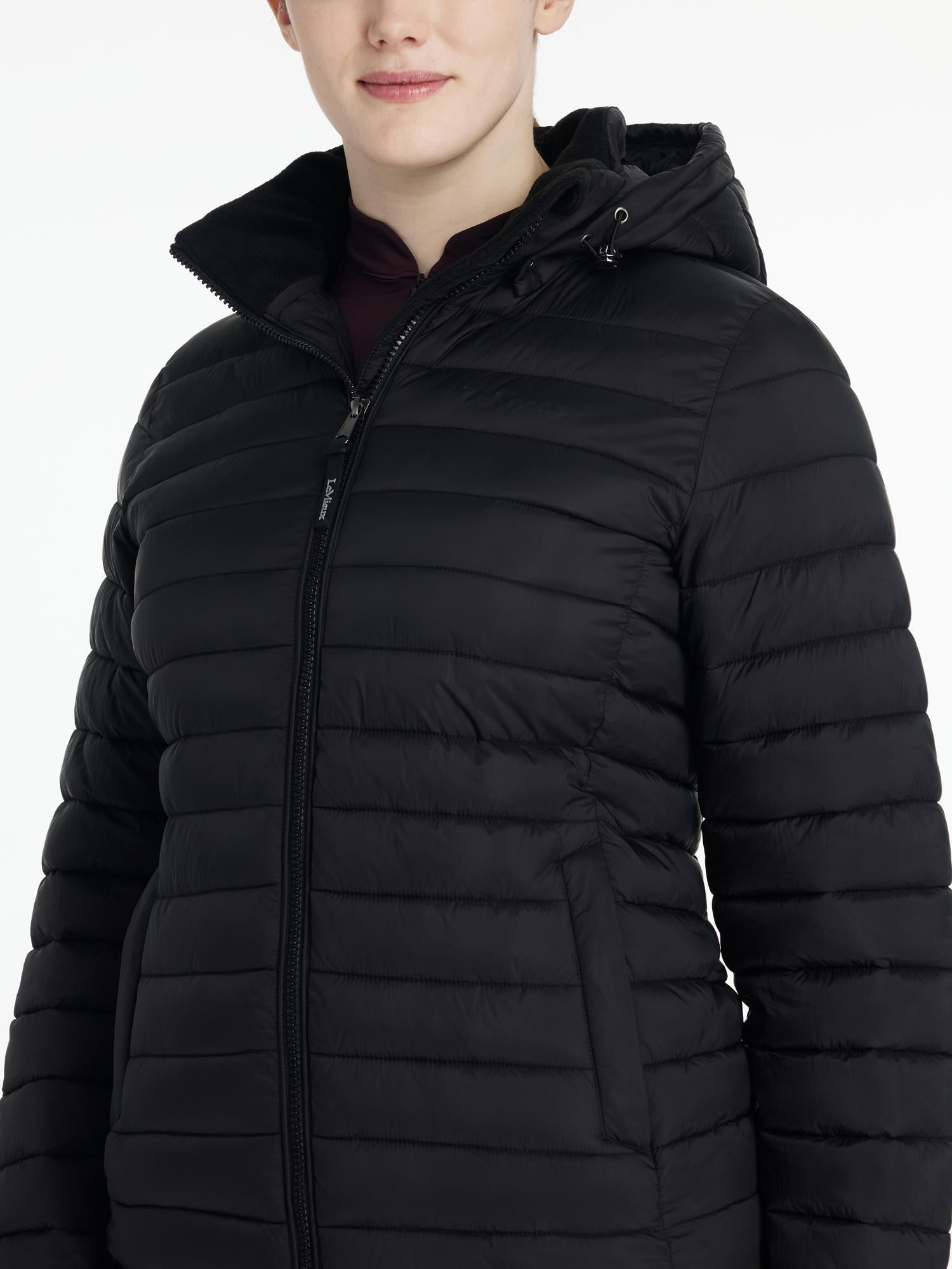 LeMieux Rose Hooded Puffer Jacket Black