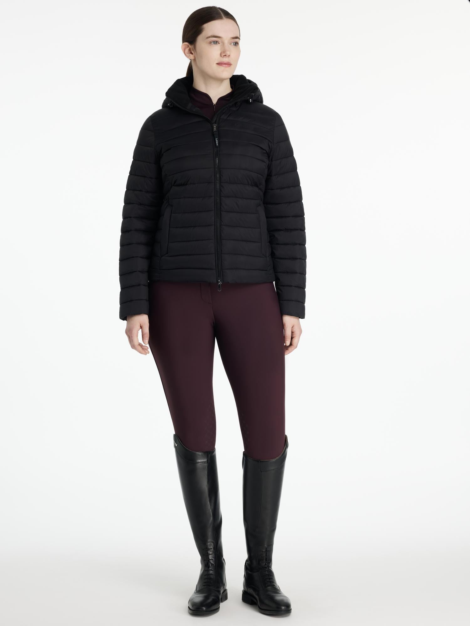 LeMieux Rose Hooded Puffer Jacket Black