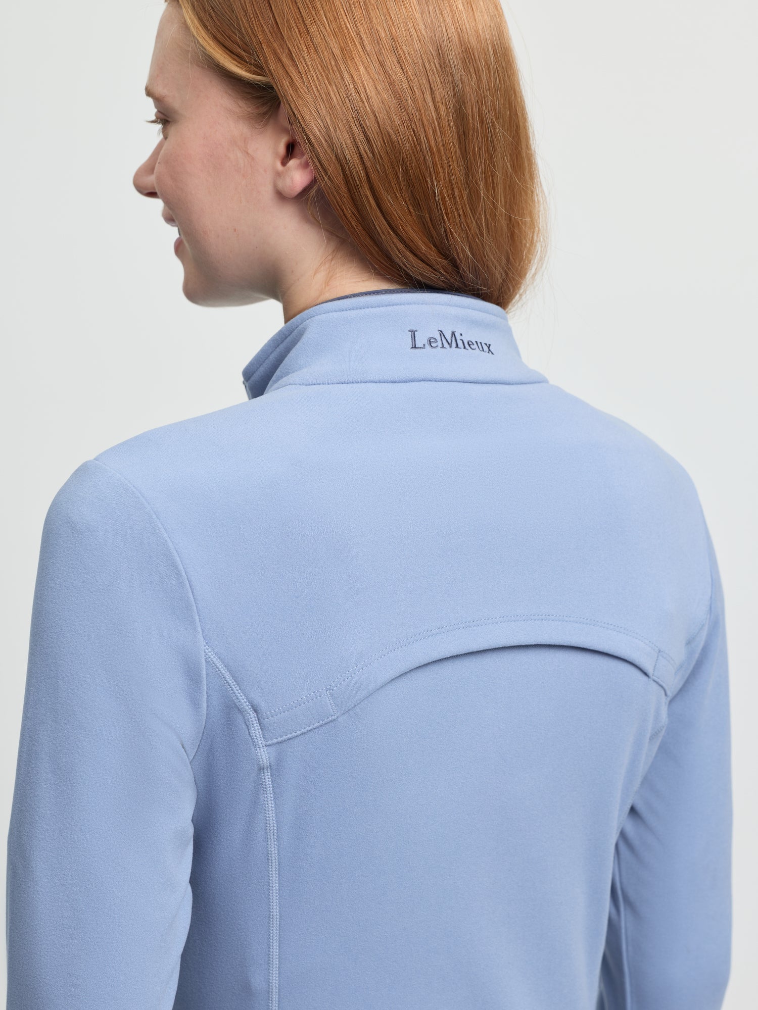 LeMieux Frances Quarter Zip Fleece in Powder Blue - Equiflair - Comfortable & Stylish Riding Apparel