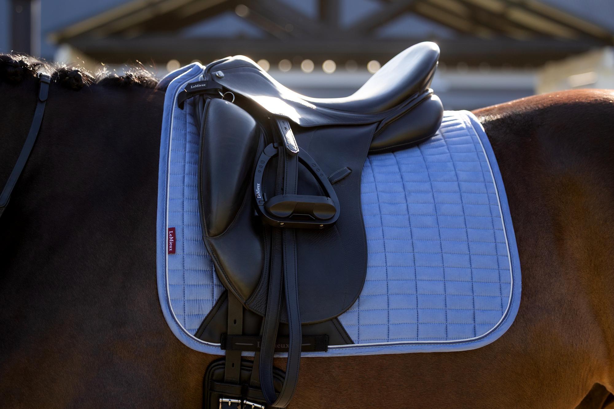 LeMieux Suede Dressage Square Powder Blue | Equiflair