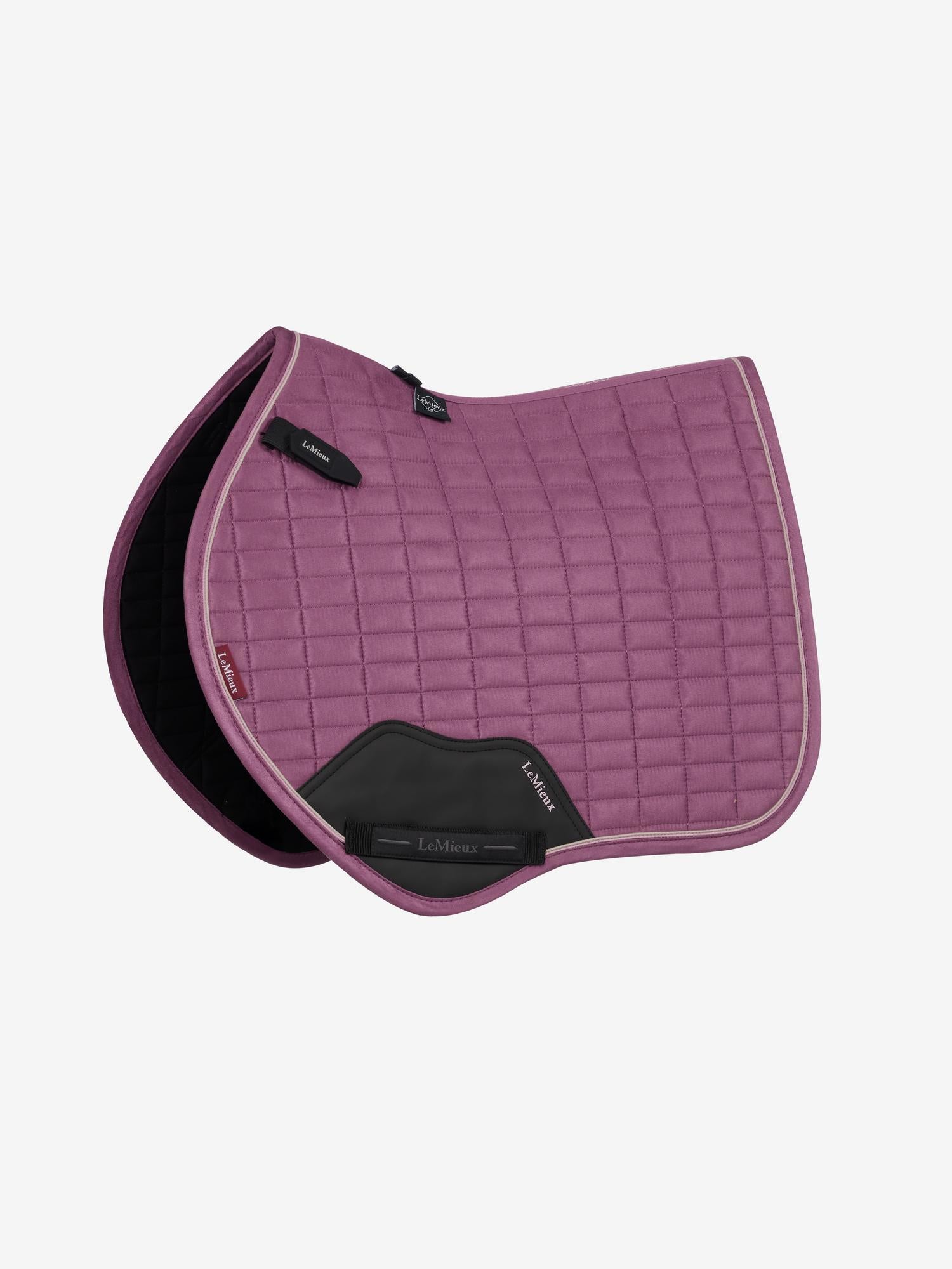 LeMieux Mini Suede Close Contact Square - Mallow Pony Saddle Pad for Jumping. Equestrian Equipment by Equiflair