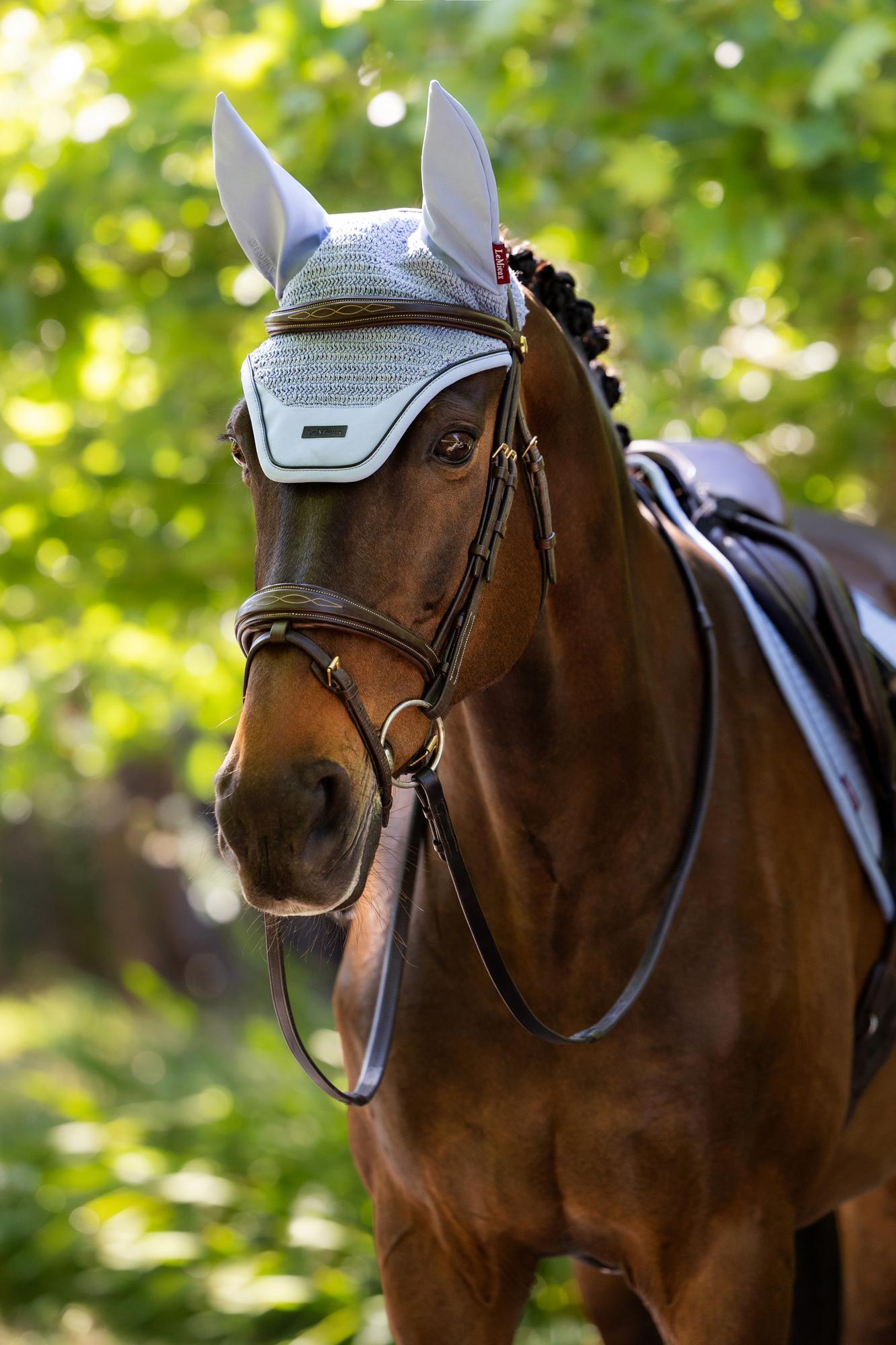 LeMieux Essence Fly Hood Powder Blue | Equiflair