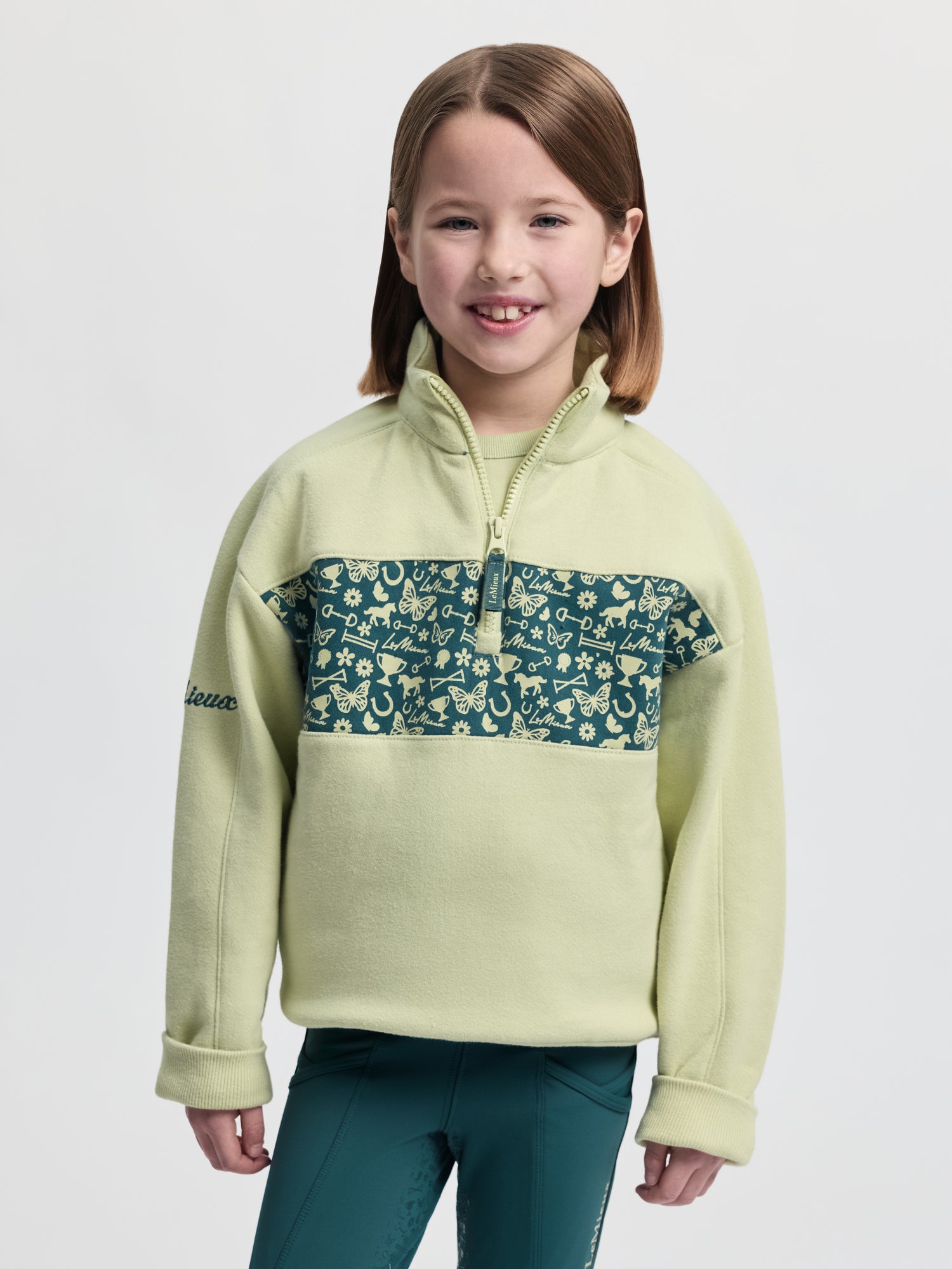 LeMieux Mini Quinn Quarter Zip Sweat Macaron
