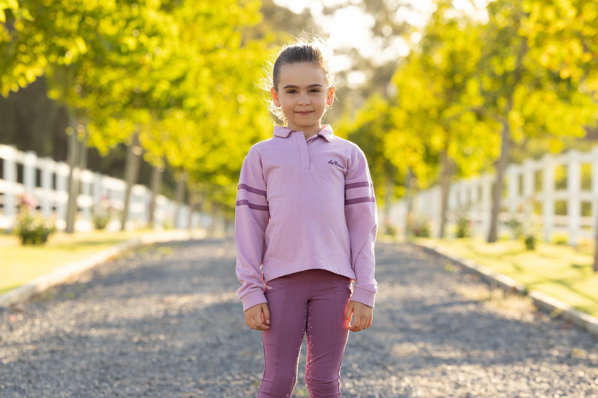 LeMieux Mini Robbie Rugby Shirt Mallow - Children's Equestrian Apparel by Equiflair