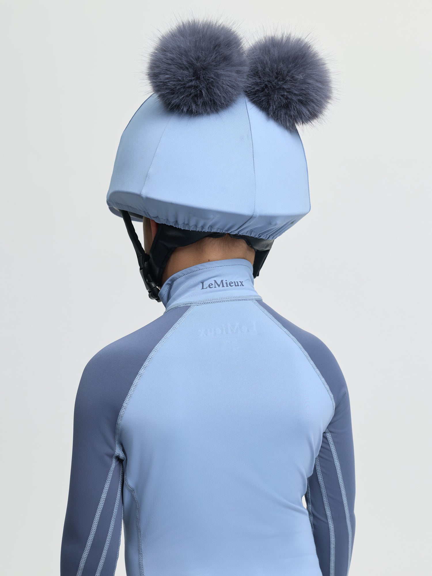 LeMieux Mini Double Pom Hat Silk Powder Blue