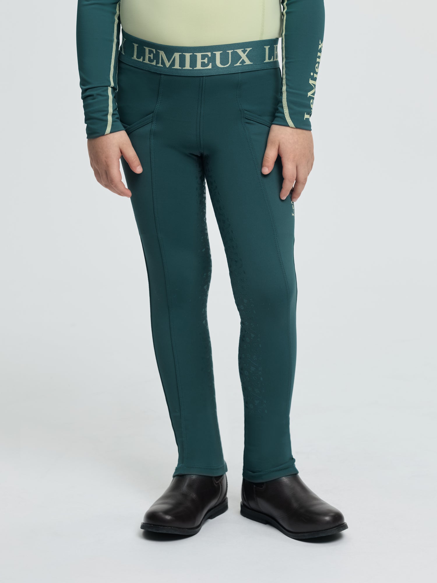 LEMIEUX MINI PULL ON BREECH JUNGLE - Green Riding Leggings Equestrian Apparel
