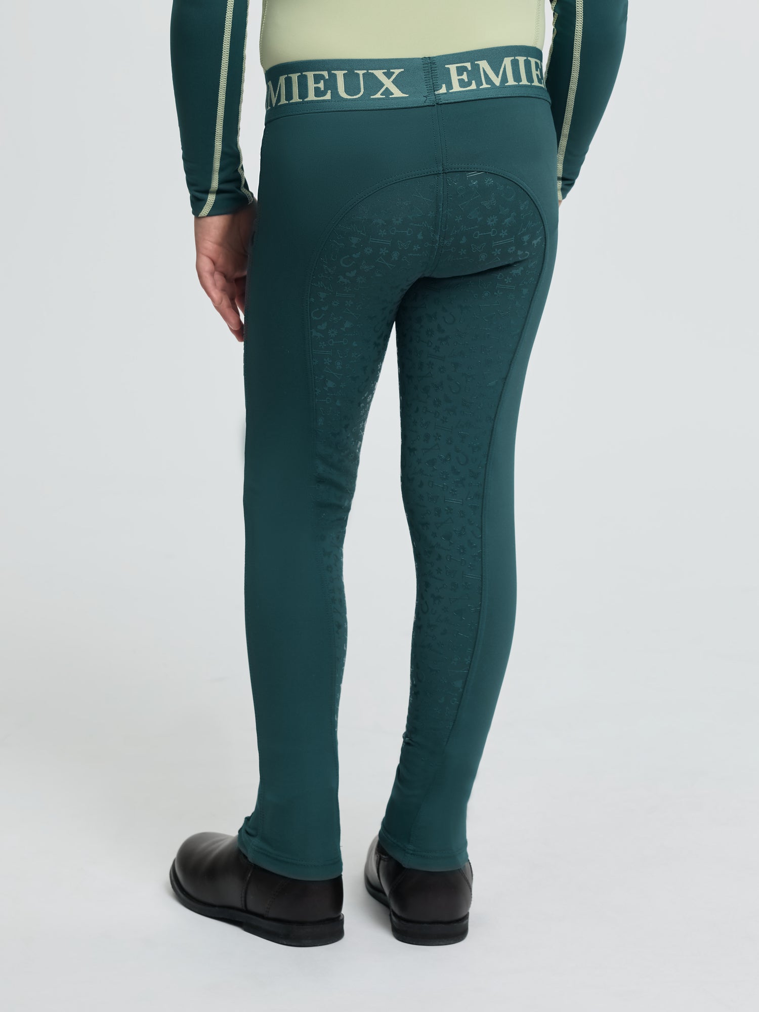 Lemieux Mini Pull On Breech in Jungle Green - Equestrian Riding Leggings