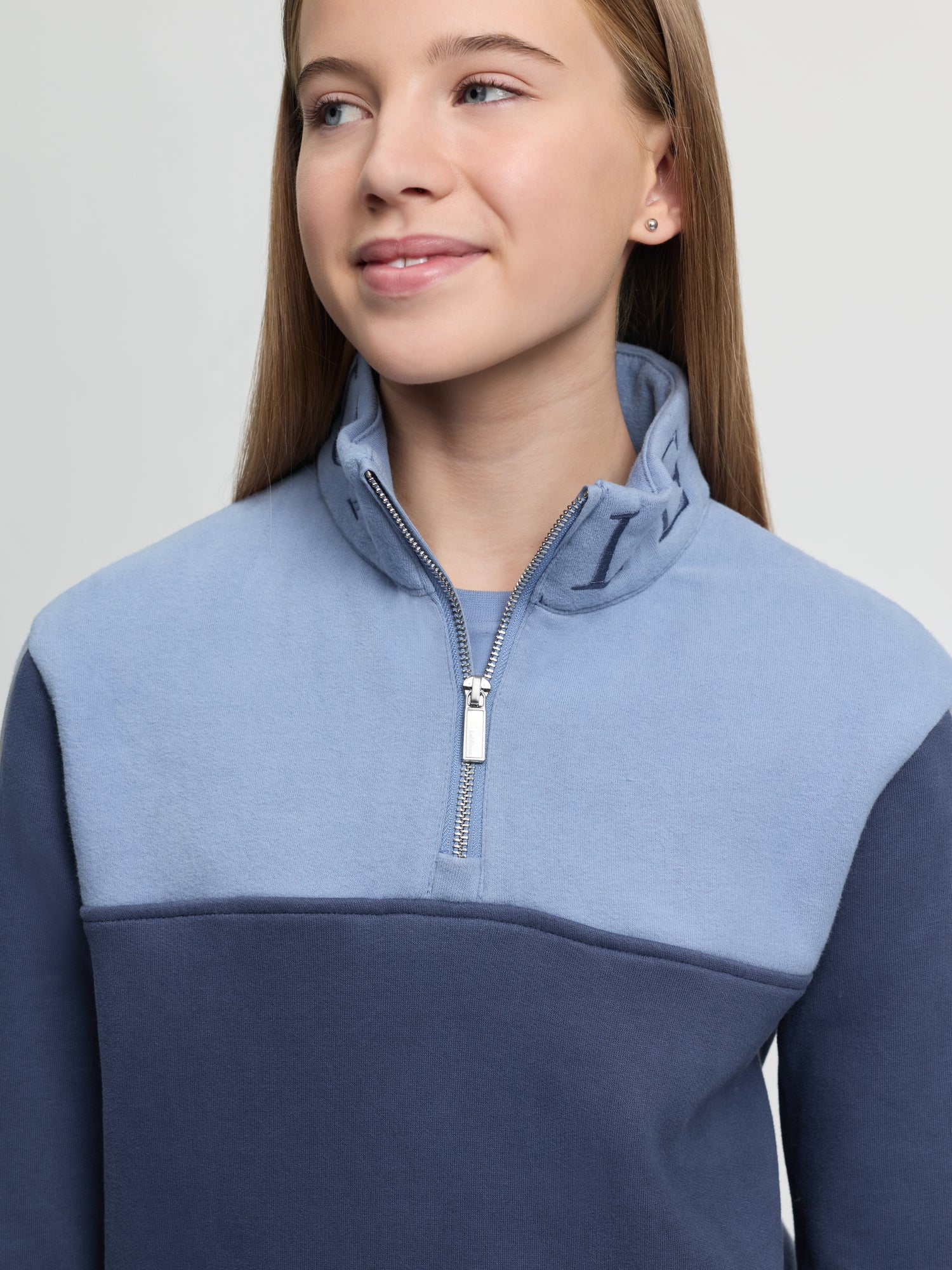 LeMieux Young Rider Cropped Kate Quarter Zip Shadow