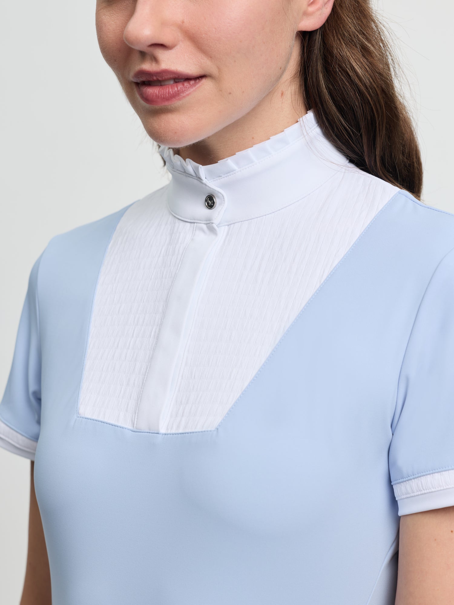 LeMieux Sophia Short Sleeve Pleated Show Shirt Mist | Equiflair