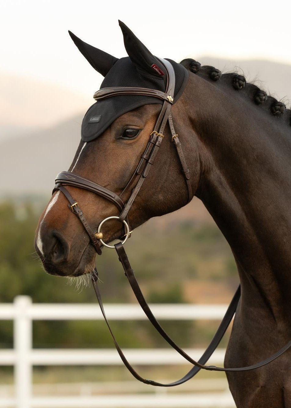 LeMieux Air-Tek Mesh Horse Fly Hood Black