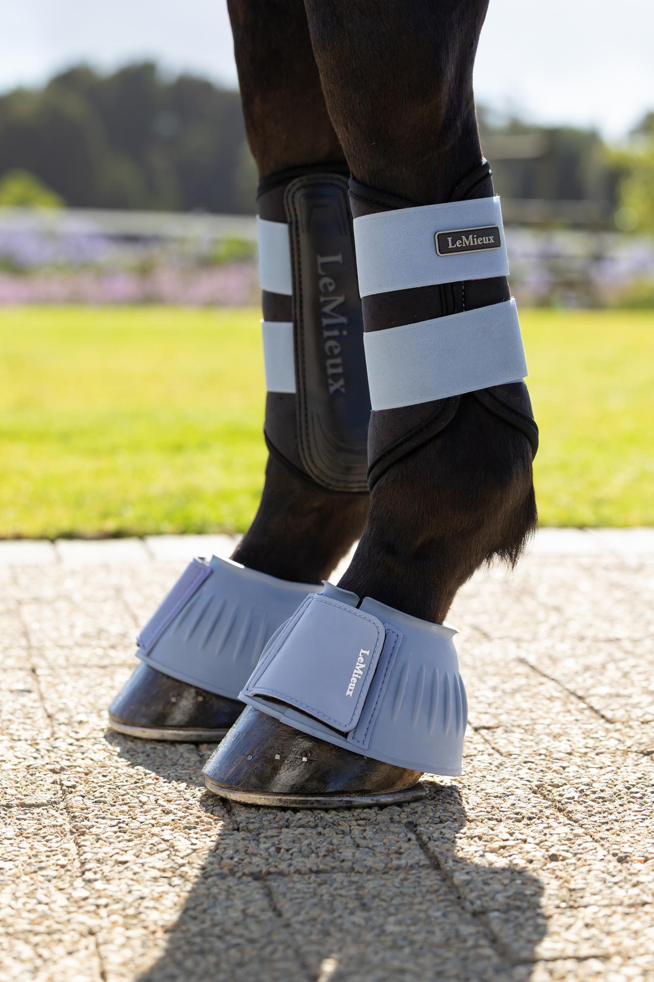 LeMieux Rubber Bell Boots Powder Blue | Equiflair