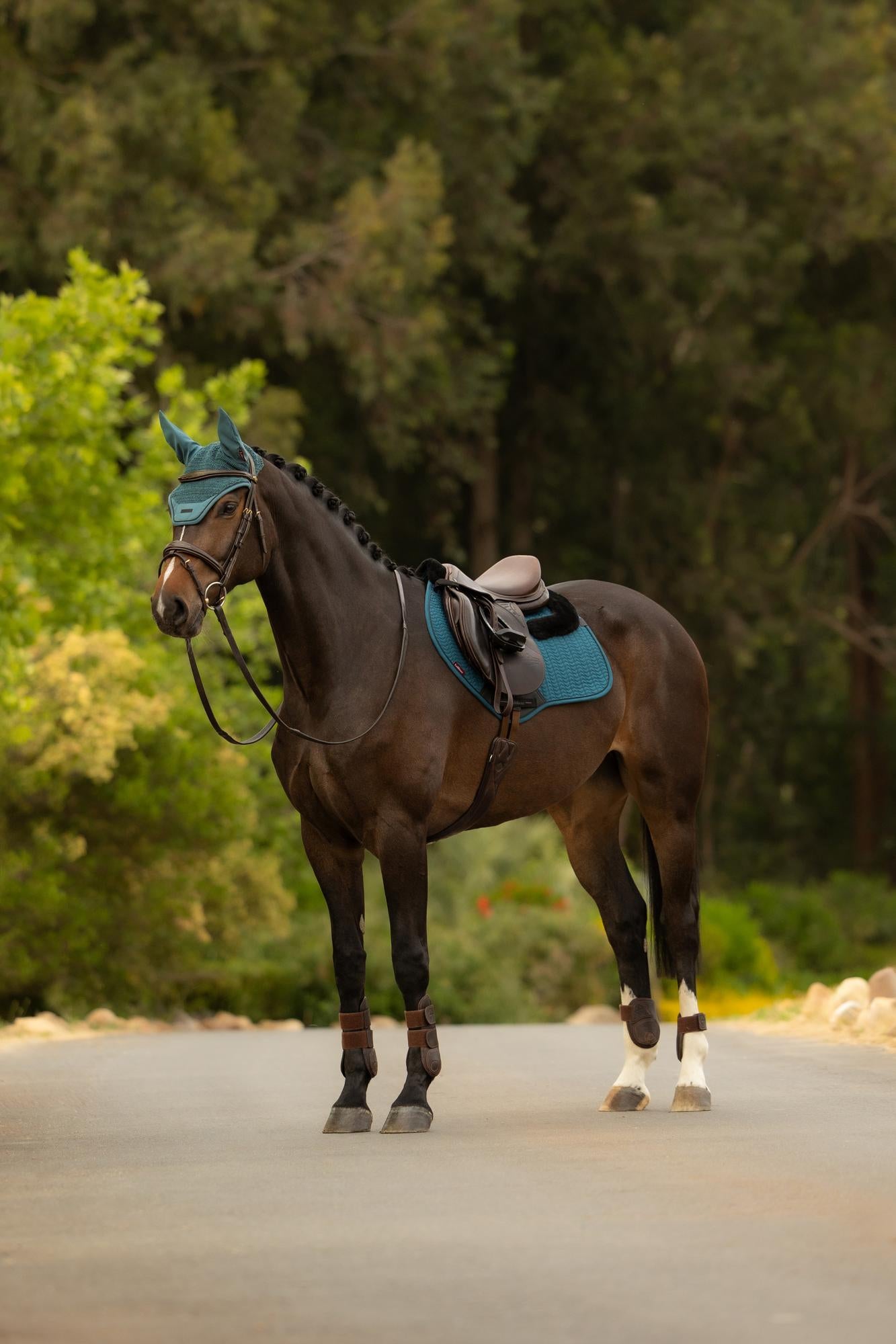 LeMieux Merino+ Essence Close Contact Square Saddle Pad Jungle | Equiflair