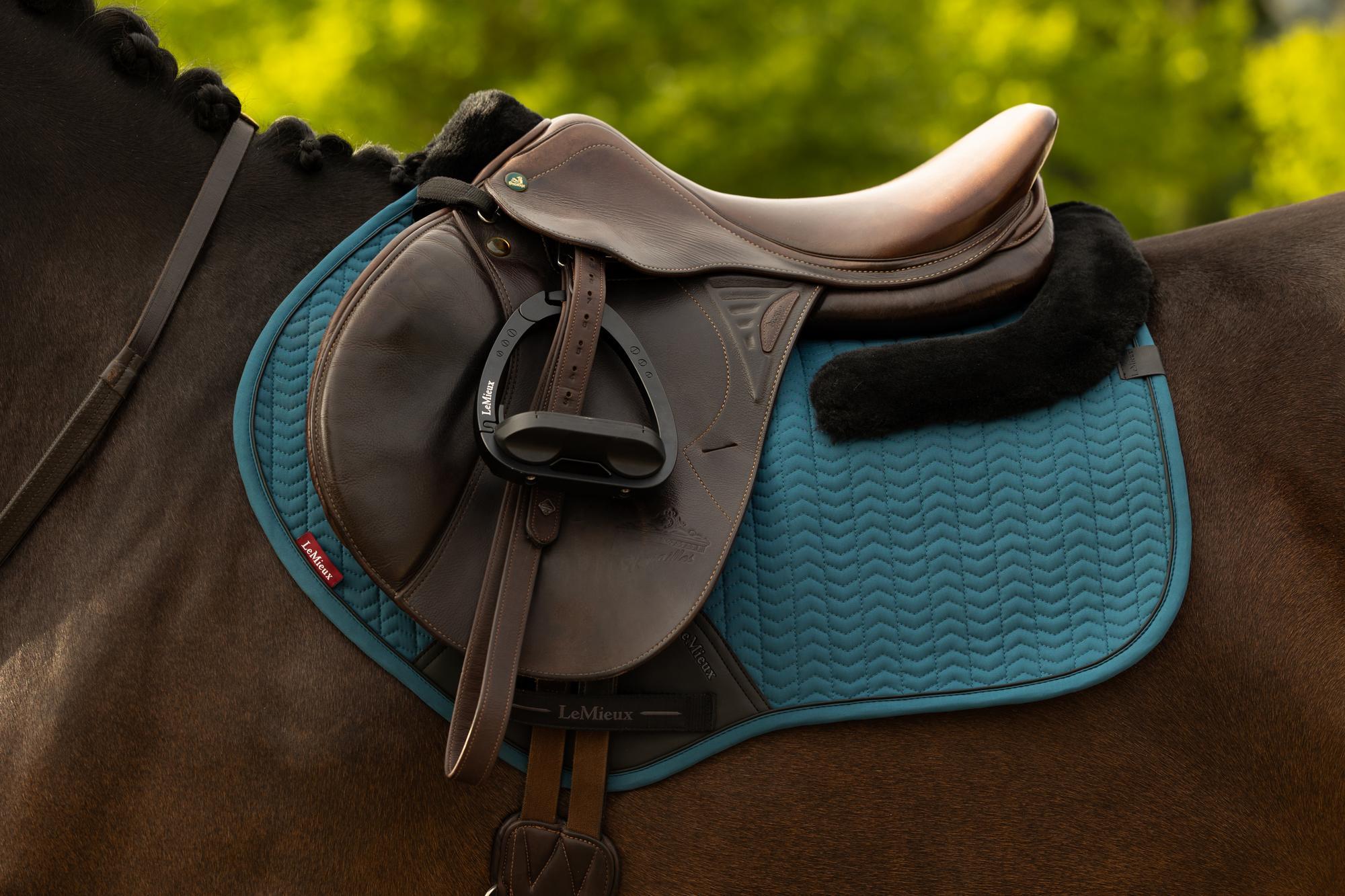 LeMieux Merino+ Essence Close Contact Square Saddle Pad Jungle | Equiflair