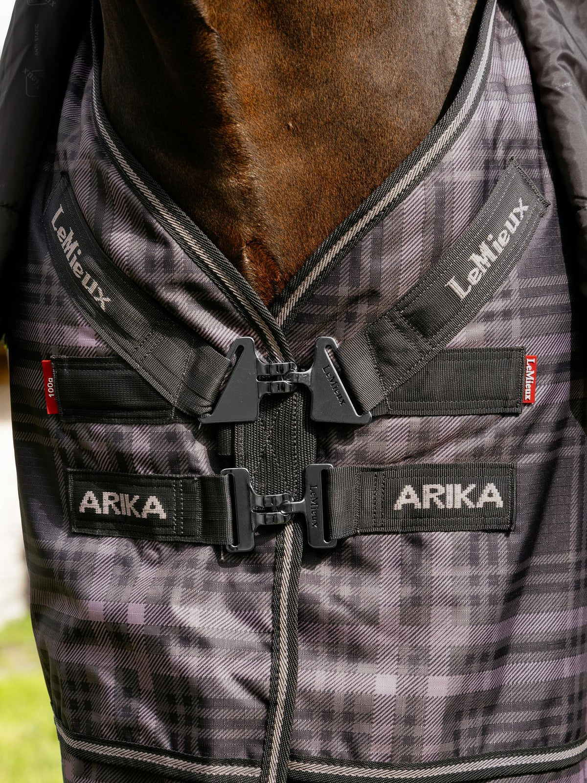LeMieux Arika Heritage Check Turnout Rug - Waterproof & Breathable Horse Rug with Check Pattern