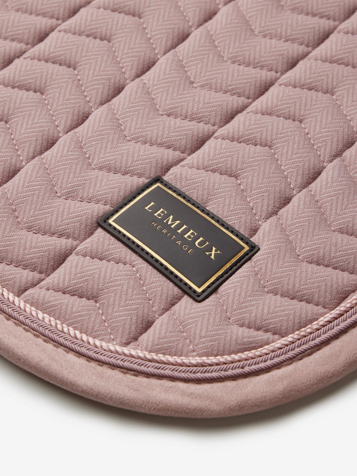 LeMieux Heritage Herringbone Dressage Saddle Pad - Wild Rose Pink Quilted Equestrian