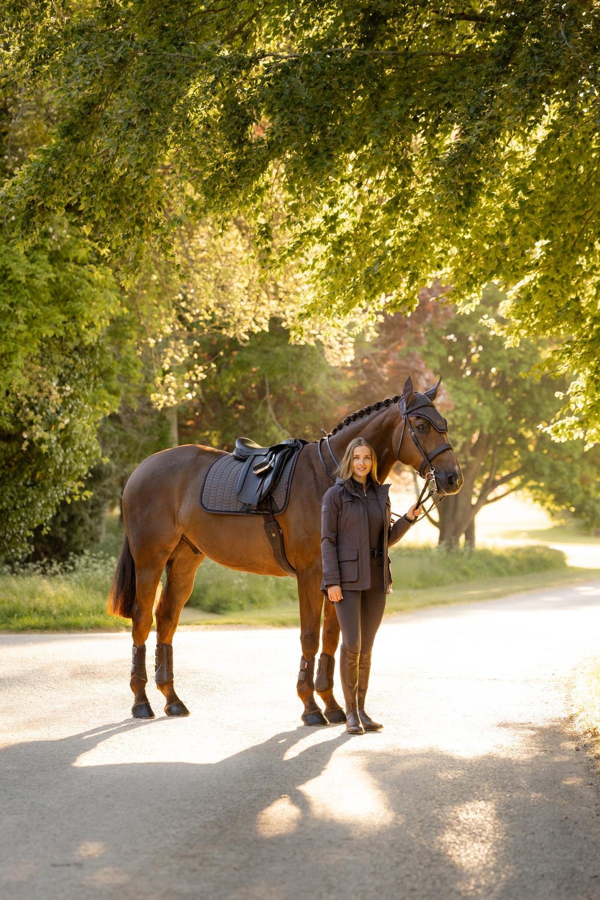 LeMieux Heritage Herringbone Dressage Square Cocoa