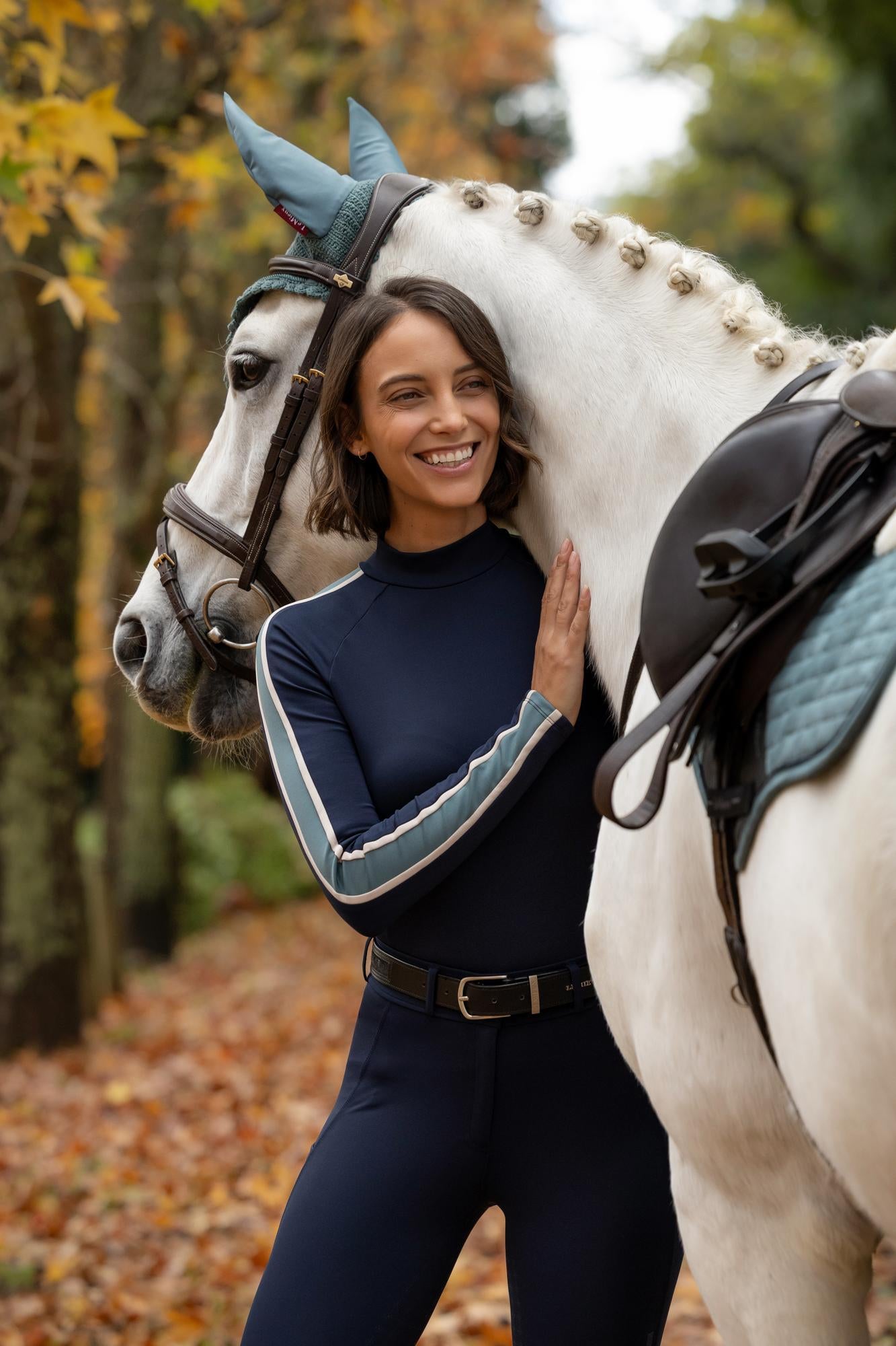 LeMieux Talia High Neck Base Layer Navy