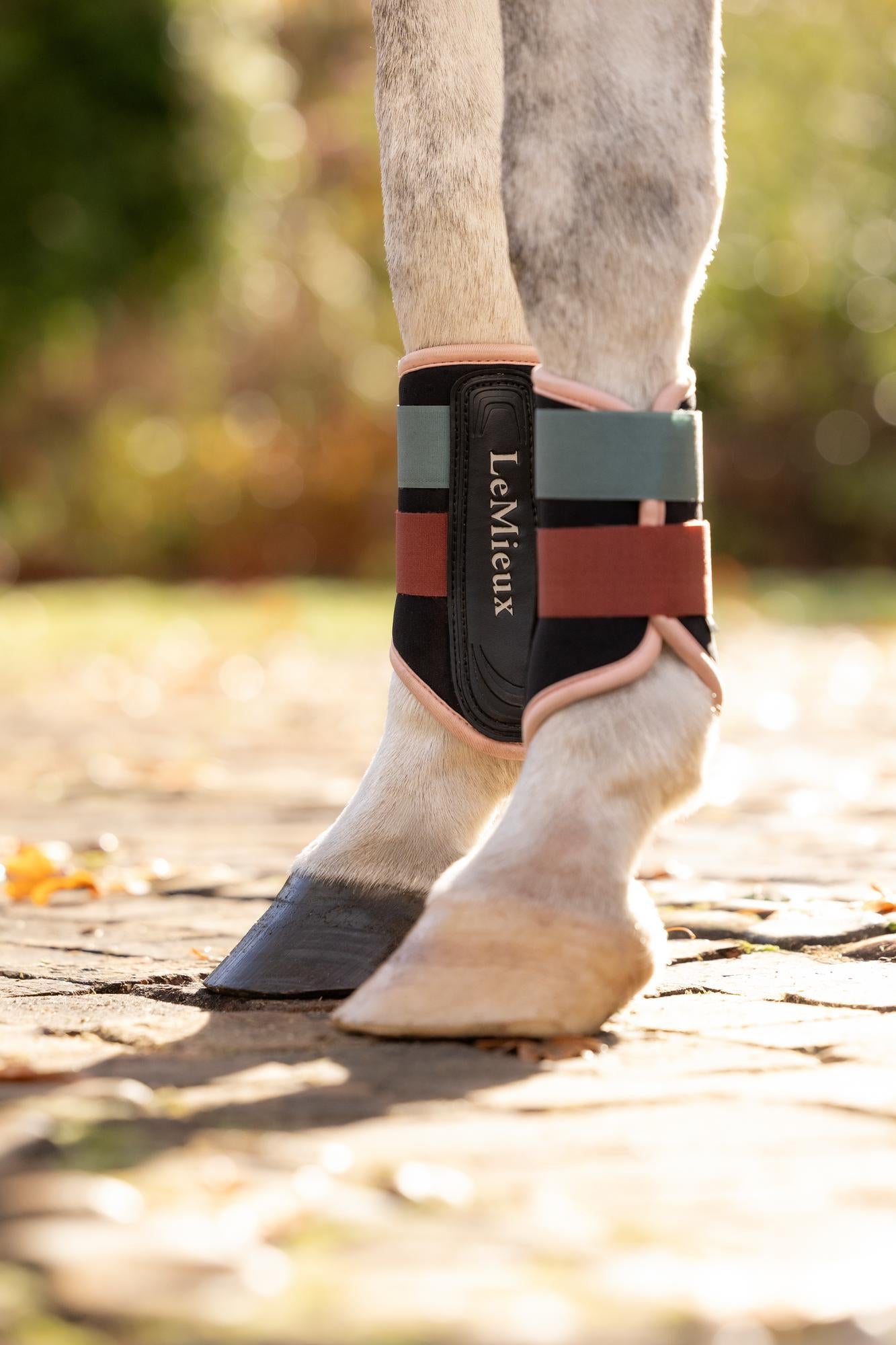 LeMieux Air-Tek Grafter Brushing Boots Aloe/Spiced Earth
