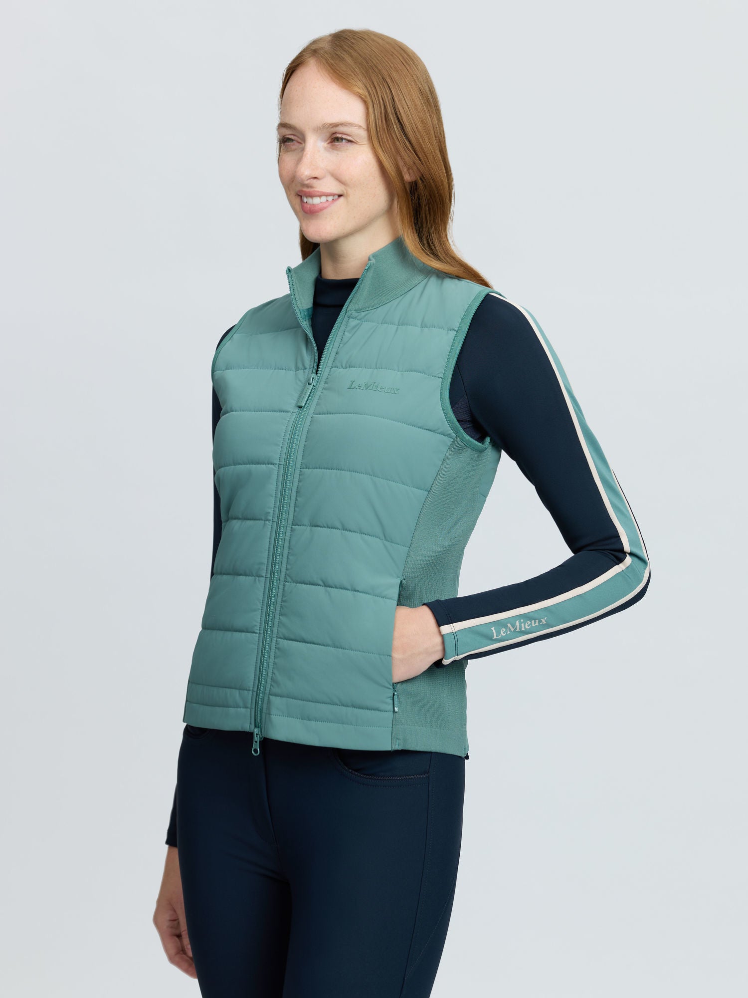 LeMieux Aloe Green Lily Lightweight Gilet - Women's Equestrian Training Vest