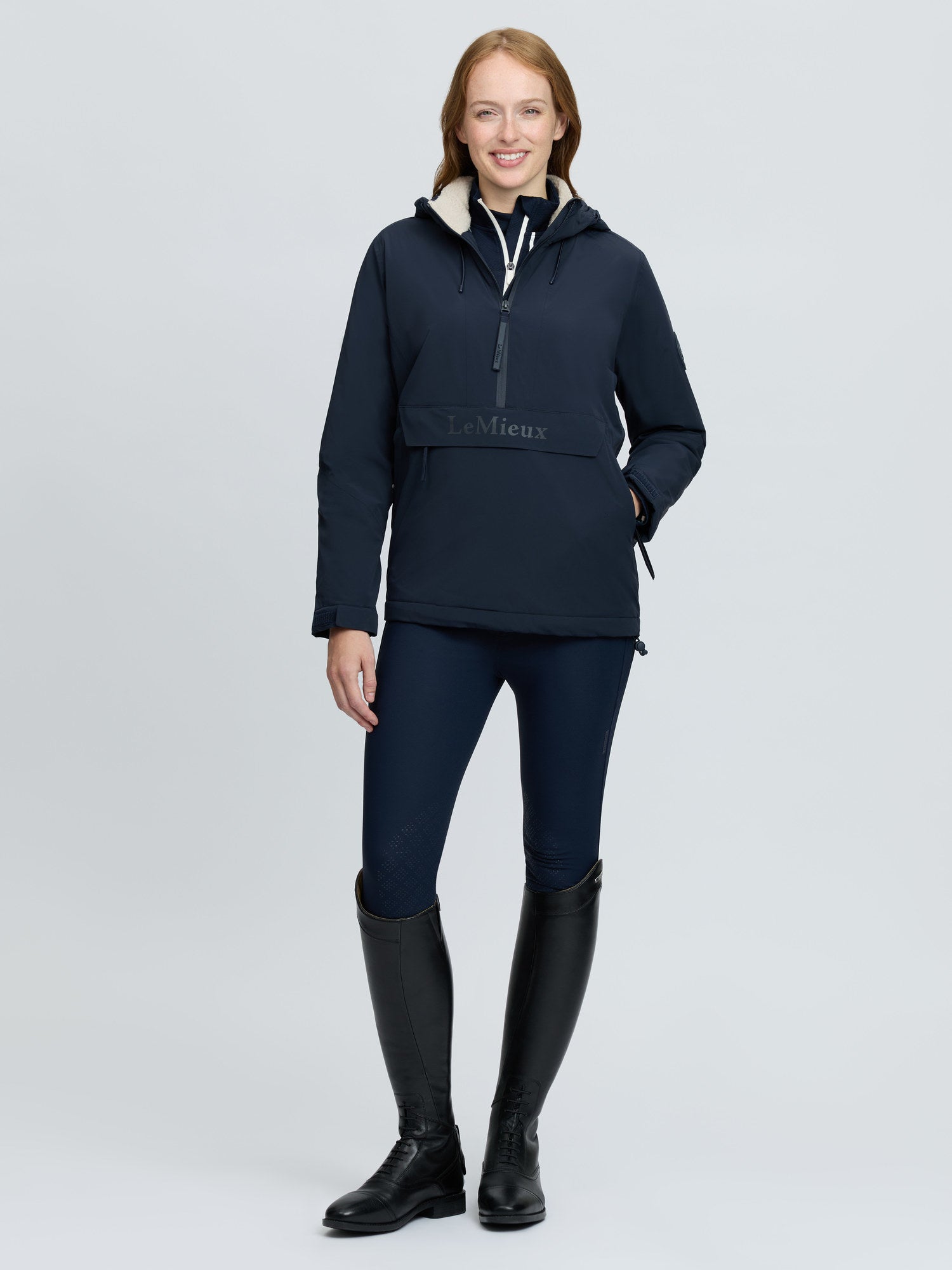 LeMieux Phoebe Half Zip Waterproof Anorak Navy