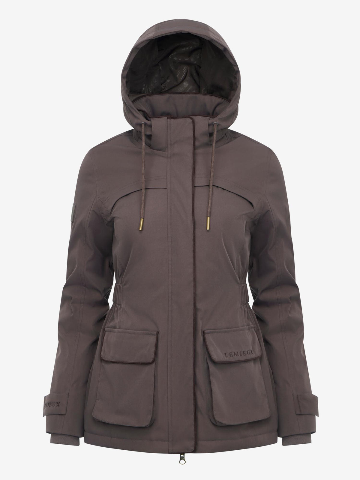 LeMieux Heritage Beatrice Waterproof Riding Coat Cocoa - Women's Hooded Outdoor Jacket