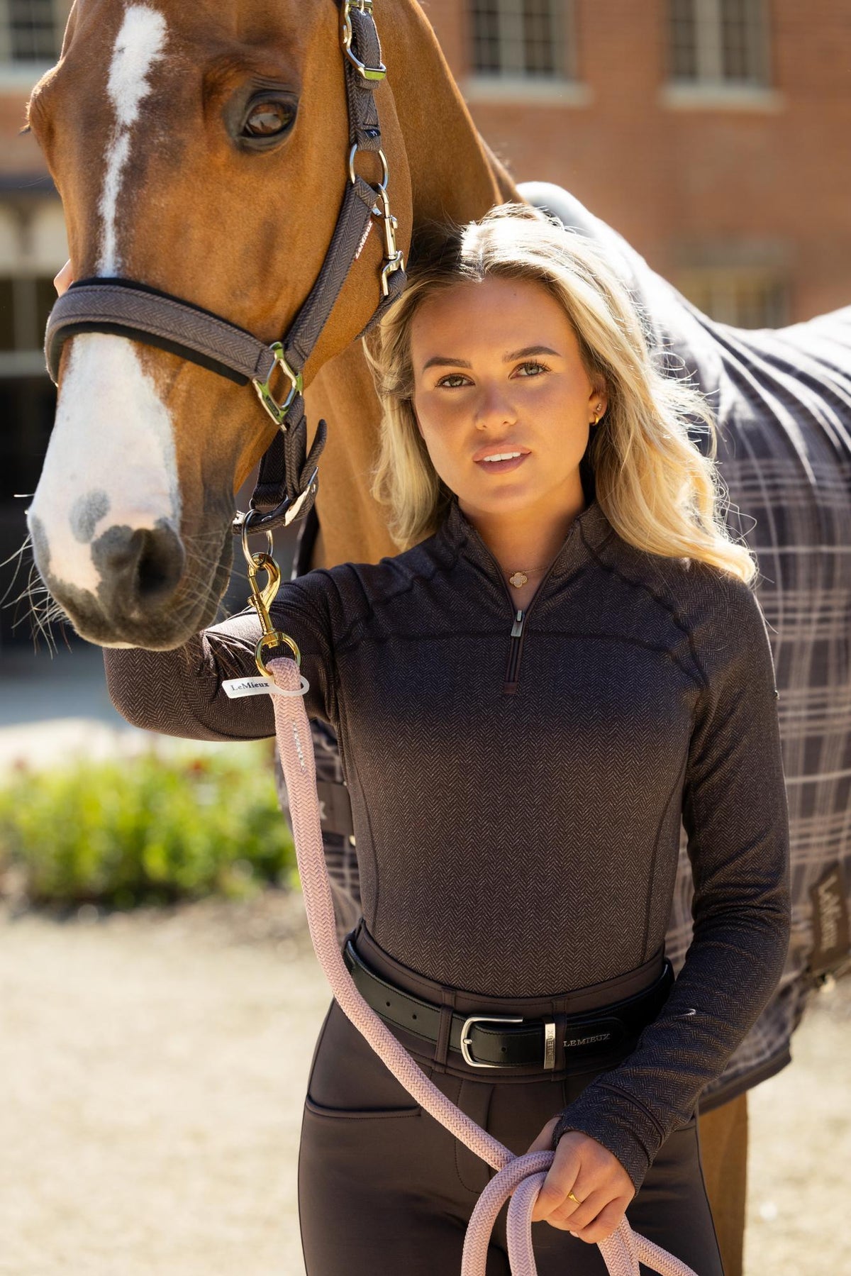 LeMieux Heritage Herringbone Base Layer Cocoa