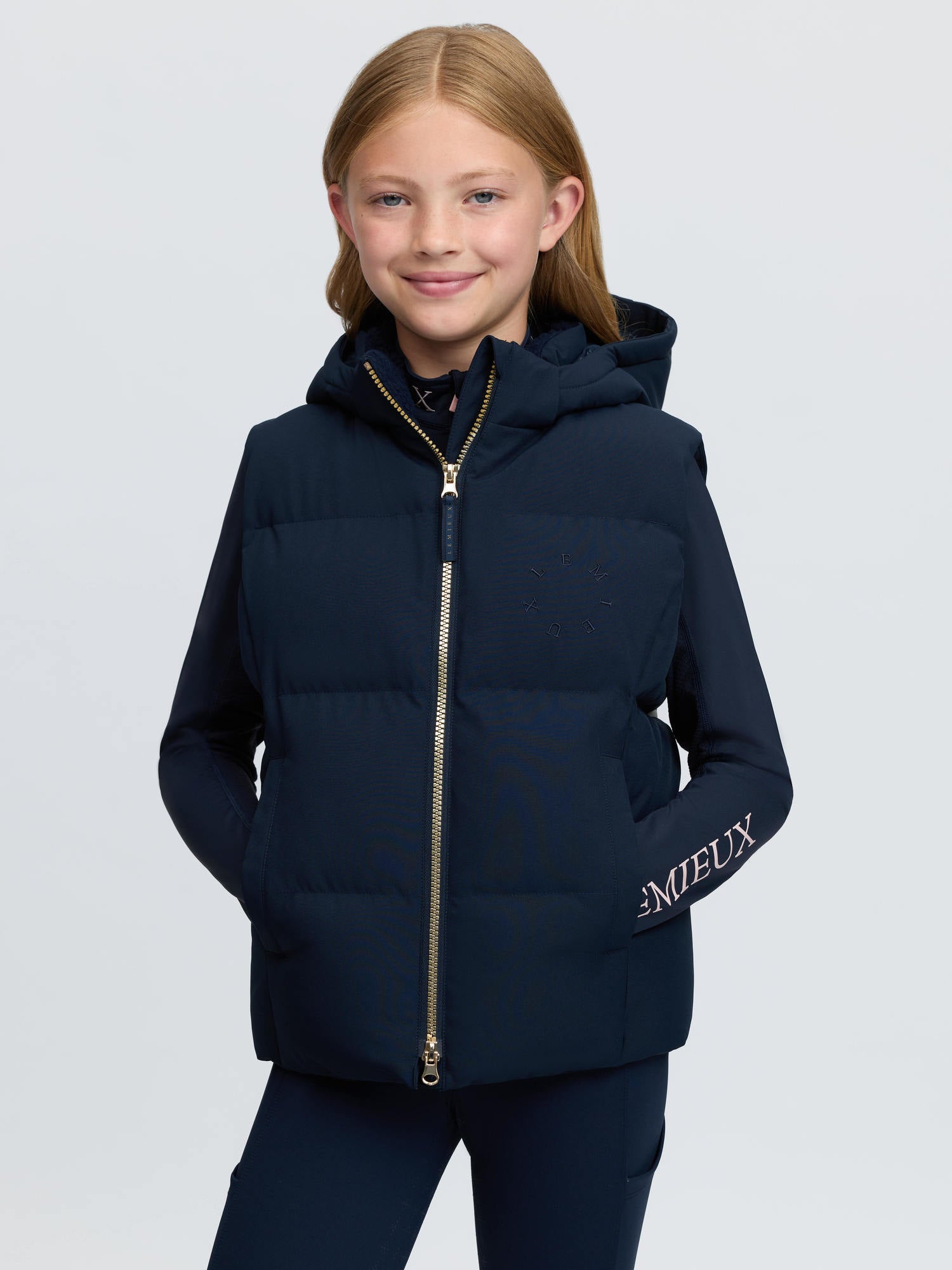LeMieux Young Rider Joey Hooded Gilet Navy