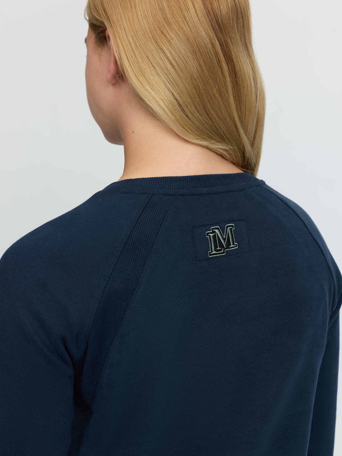LeMieux Young Rider Shay Varsity Crew Neck Sweatshirt Navy with M Logo