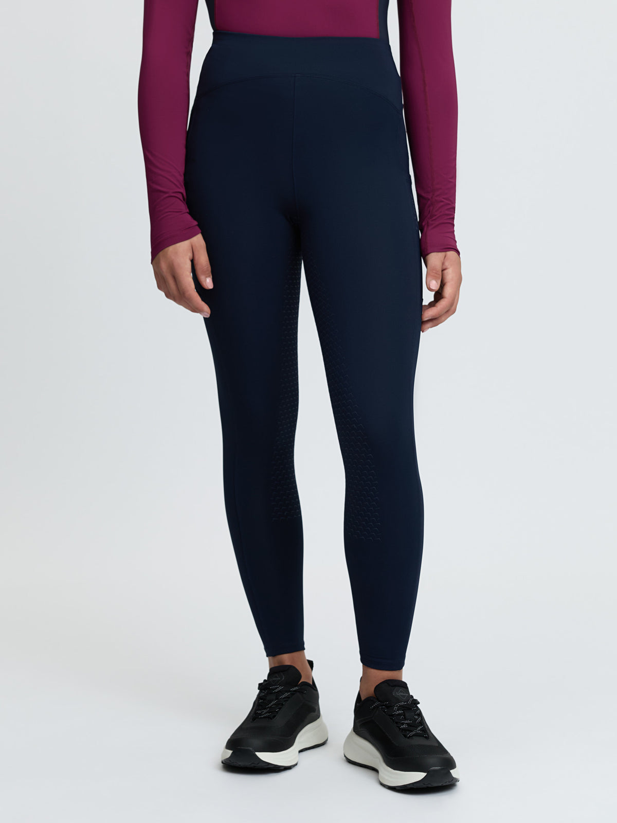 LeMieux Young Rider Nell Navy Thermal Riding Leggings with Silicone Full Seat